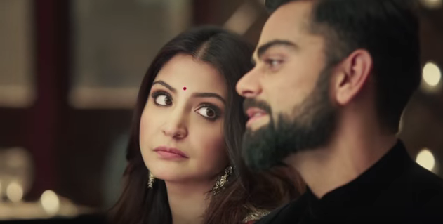 Virat Anushka Manyavar clothing wedding ad mohey 1