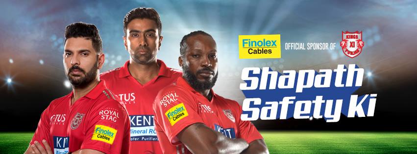 Kings XI Punjab Official Sponsors List Partners Brand Ambassador Logos On Jerseys Finolex Cables