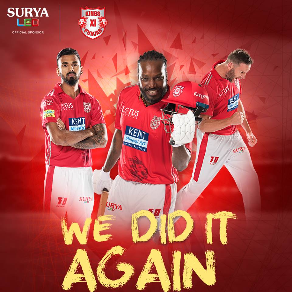 Kings XI Punjab Official Sponsors List Partners Brand Ambassador Logos On Jerseys Surya LED