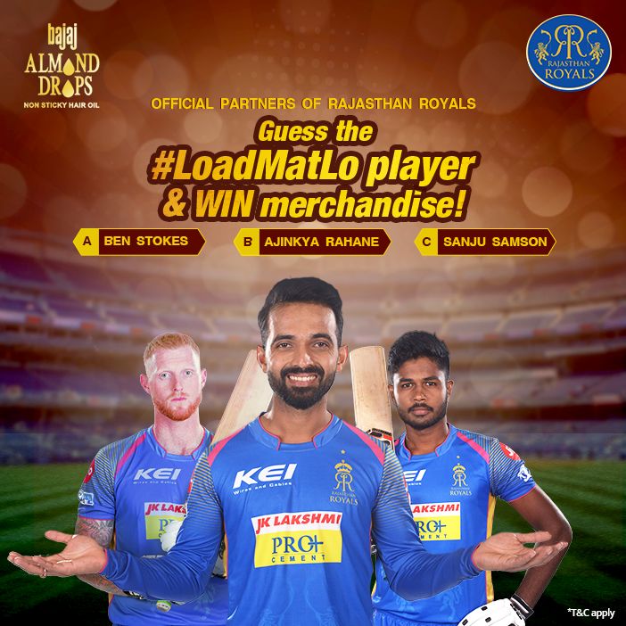 Rajasthan Royals Official Sponsors List Partners Brand Ambassador Logos On Jerseys Bajaj Almond Oil