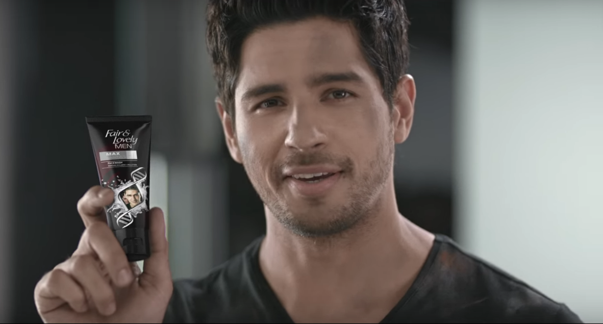 Sidharth Malhotra brand endorsements list ambassador TVCs advertisements Men's Fair and Lovely Cream