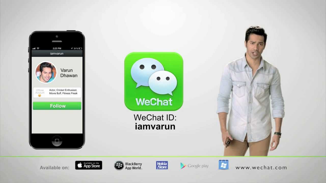 Varun Dhawan Brand Endorsements Ambassador Advertising Marketing Campaign TVC Advertisement We Chat