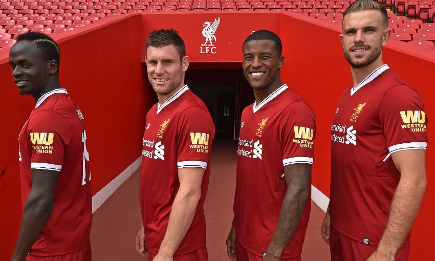 Liverpool Sponsors Partners brand associations advertisements logos ads Western Union