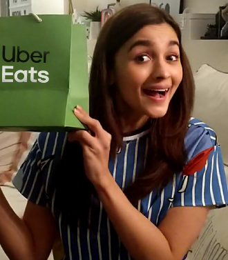 Alia Bhatt Uber Eats Brand Ambassador Advertising Marketing Ad TVC