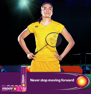 PV Sindhu Brand Ambassador Endorsements Value Sponsors Advertising Commercials TVCs Partnerships Logos on Jersey Moov