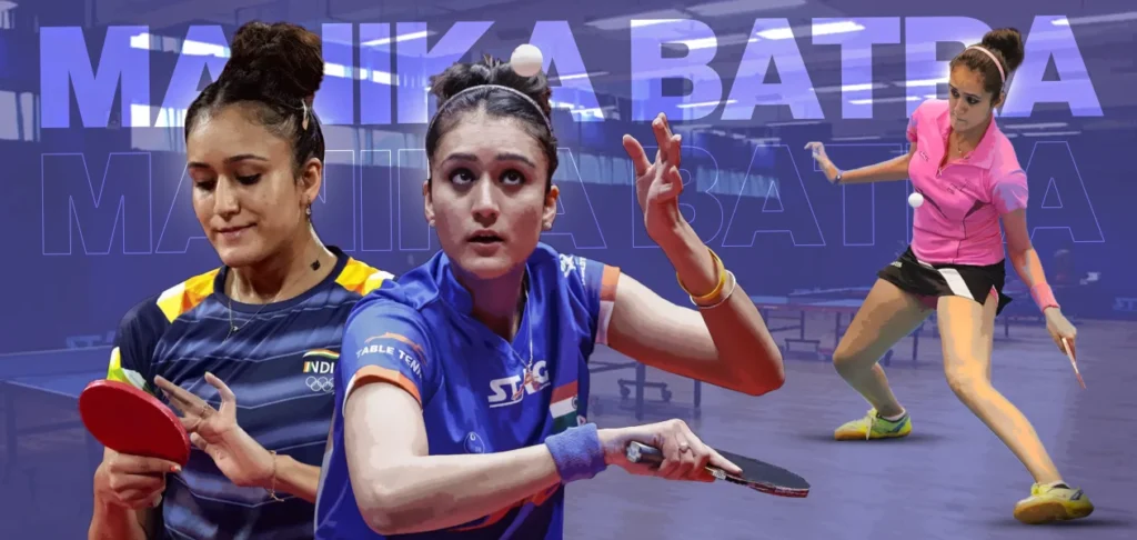 Top Indian table tennis players #1) Manika Batra