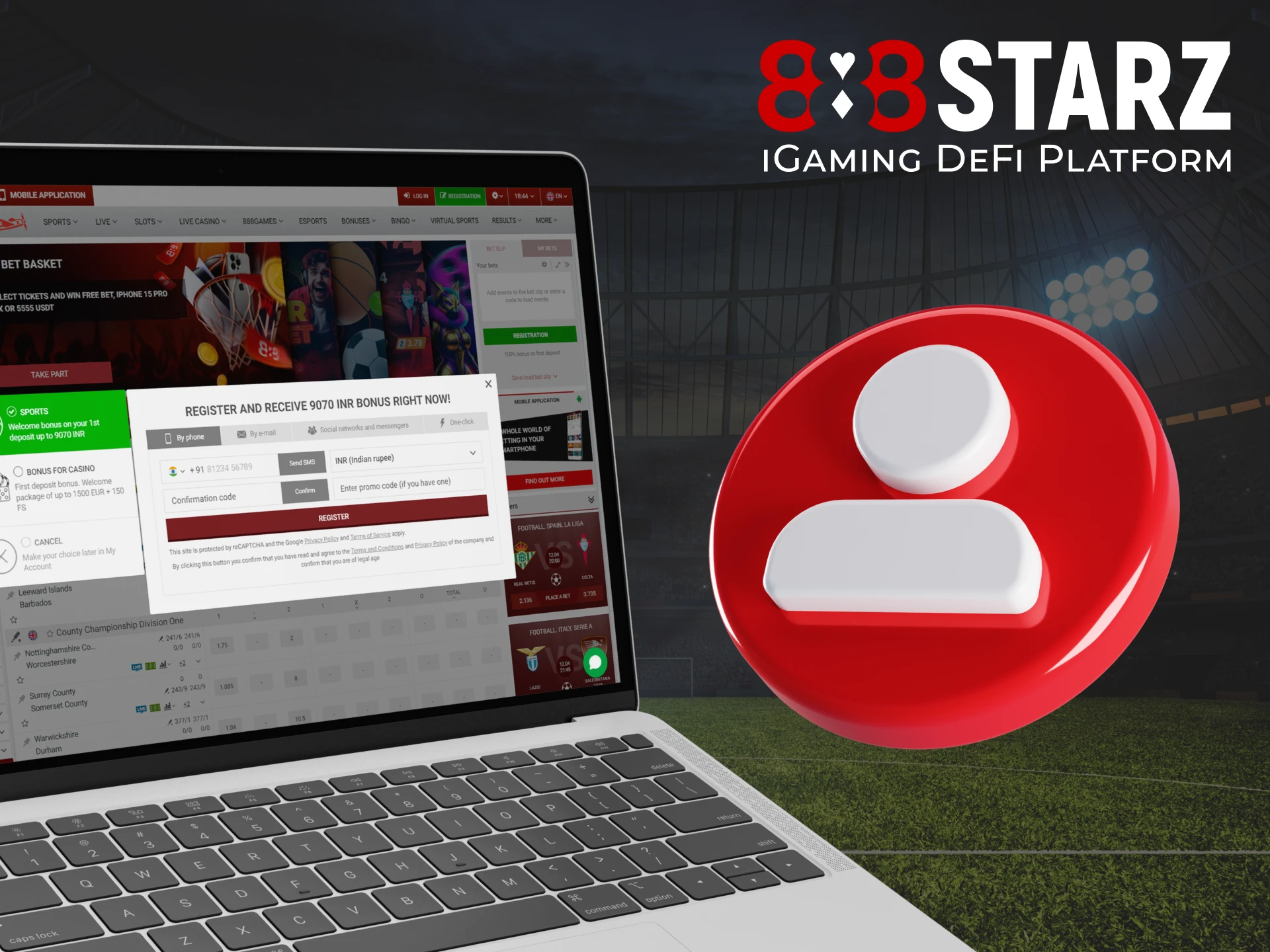 Follow the step-by-step instructions to register with 888Starz and start betting on the top events in the world of sports.