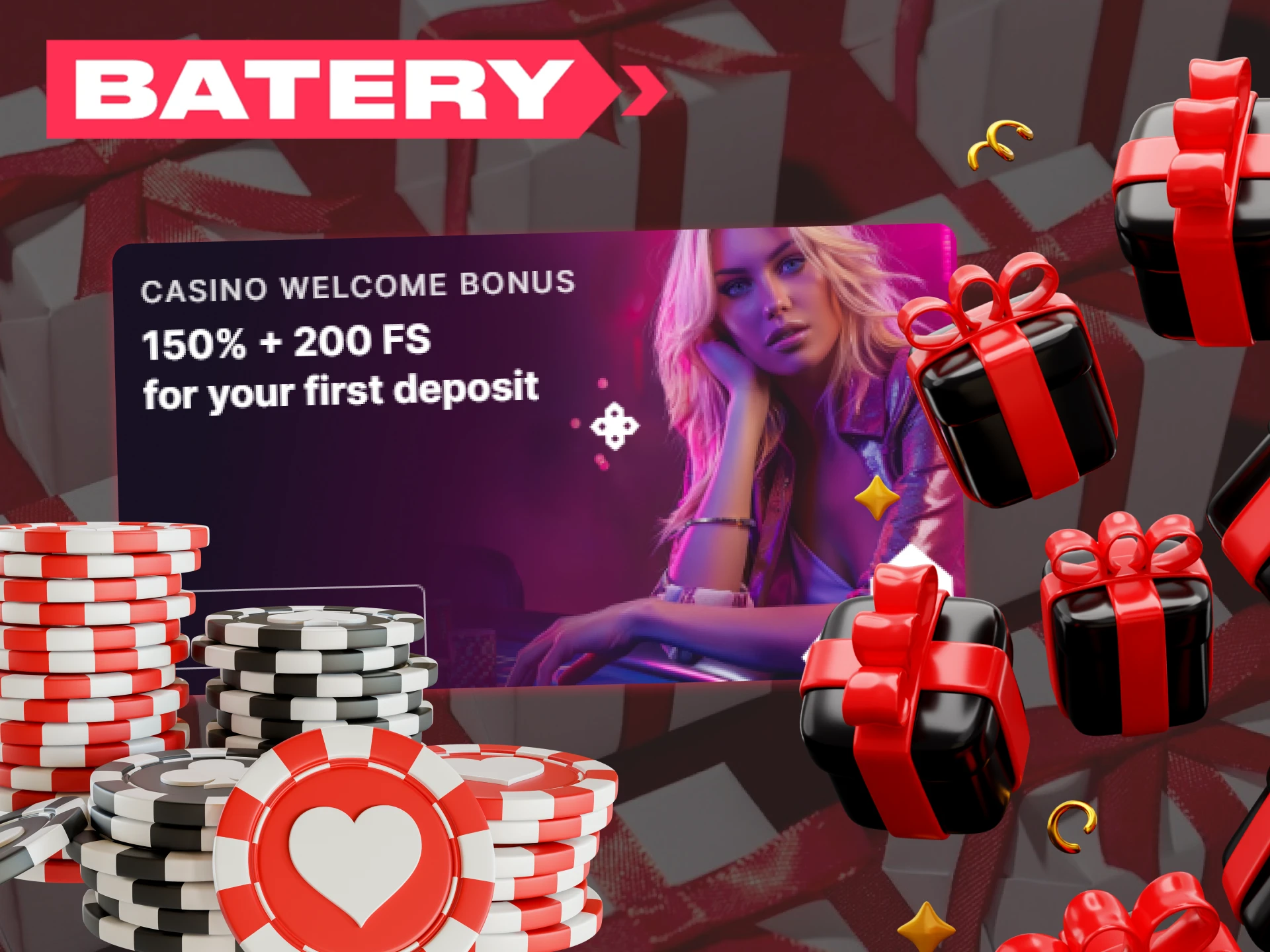 150% Welcome Bonus at Casino Games to receive the Batery casino welcome bonus, deposit money into your account.