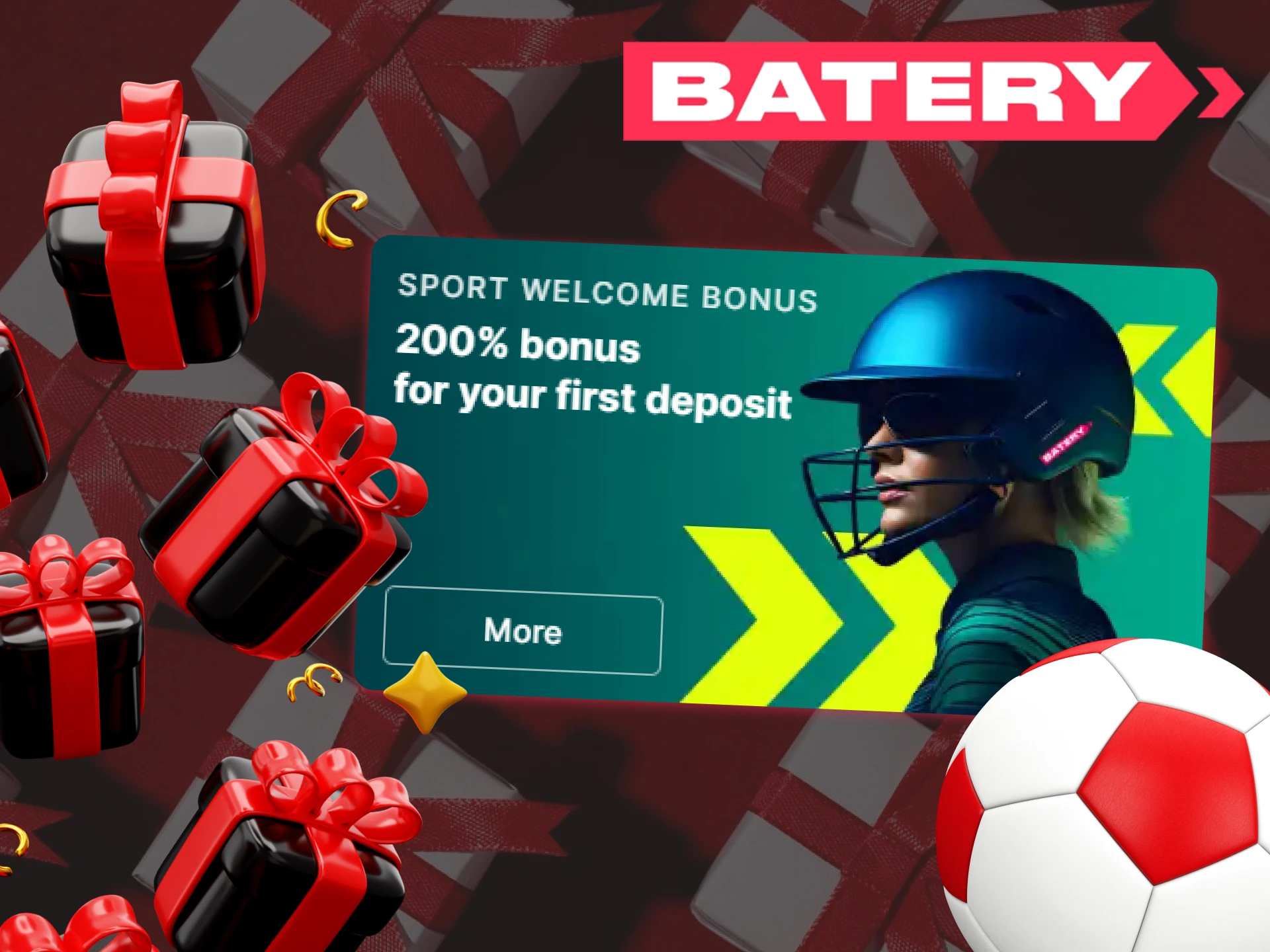 Welcome bonus of 350% on sports betting for all new users of online bookmaker Betary.