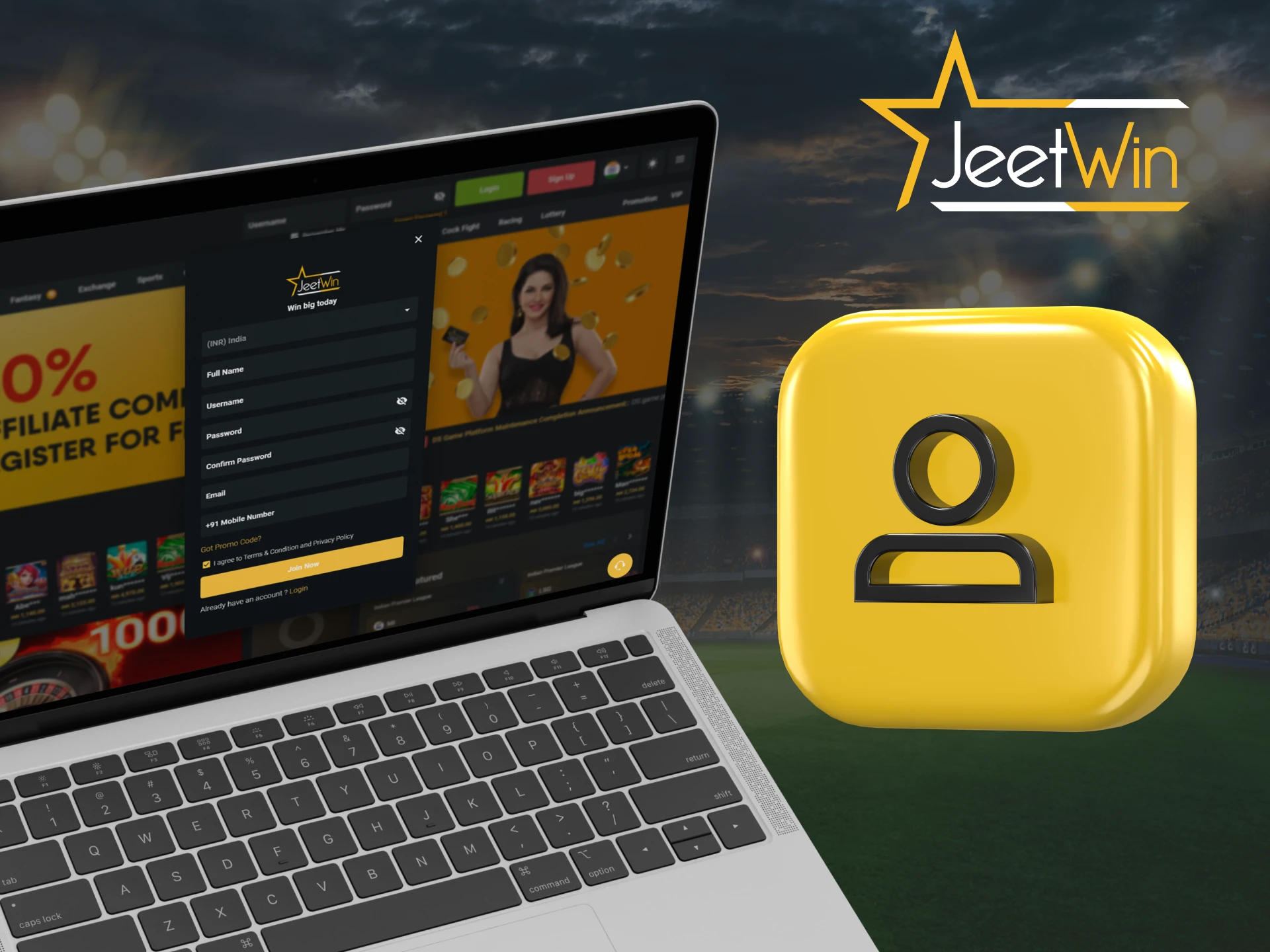 Registration with Jeetwin is quick and easy.