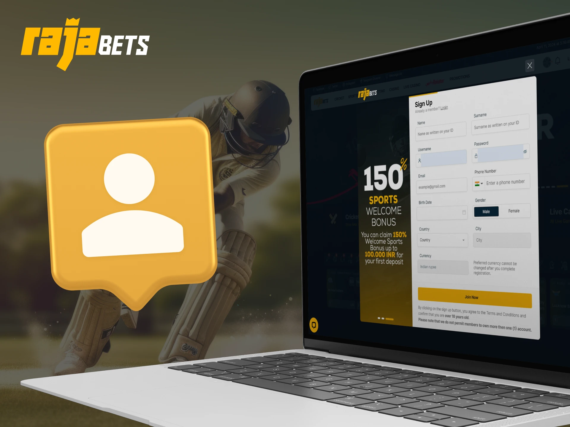 Create a new account on the Rajabets online platform and give yourself access to all the services of this bookmaker.