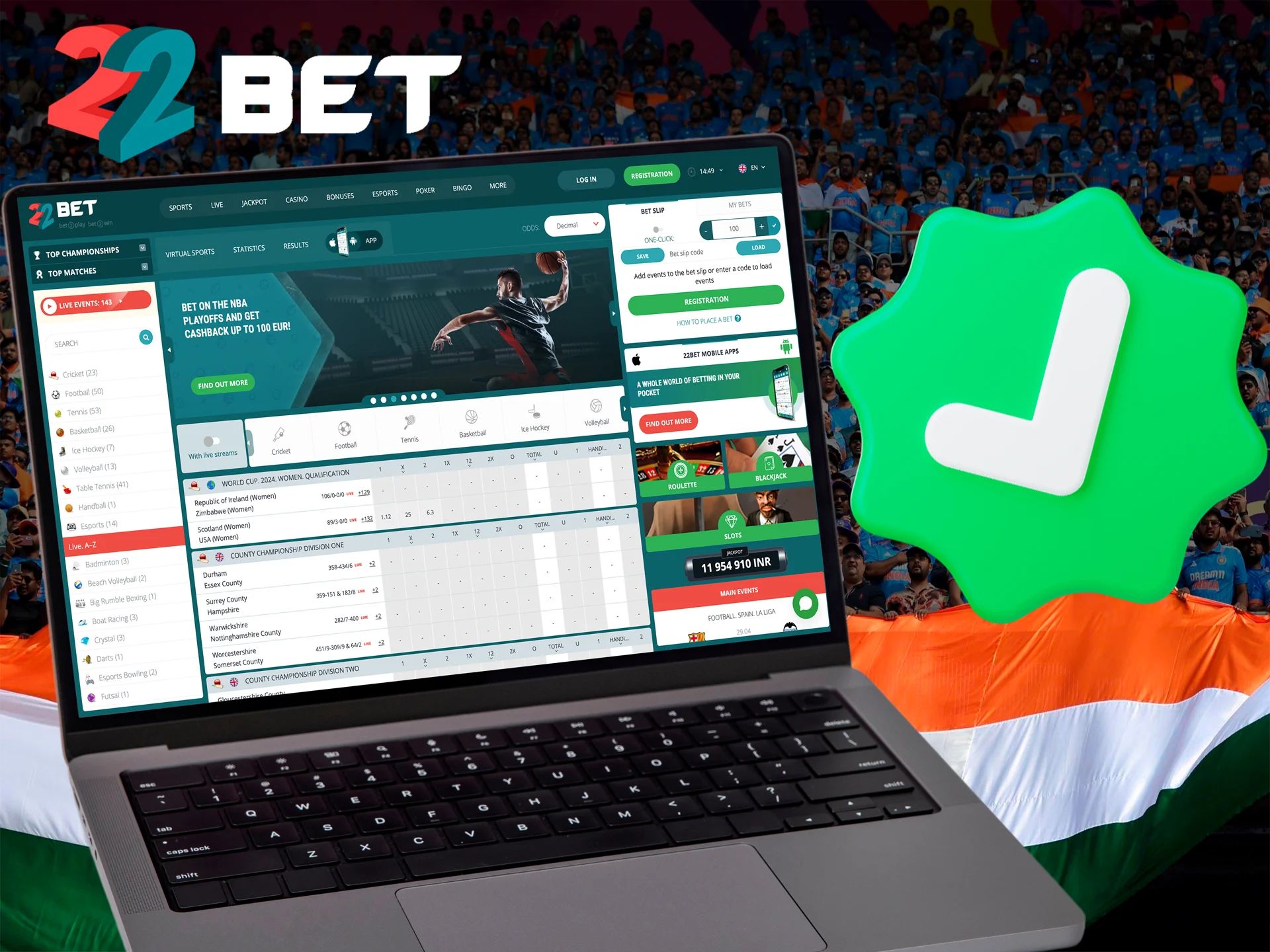 22Bet Casino is confirmed with a Curacao licence.