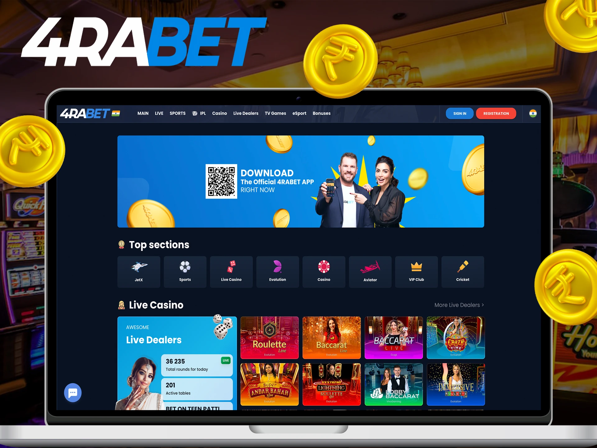 For desktop users, 4Rabet has developed a separate application specifically for PC, which will give you access to all platform services.