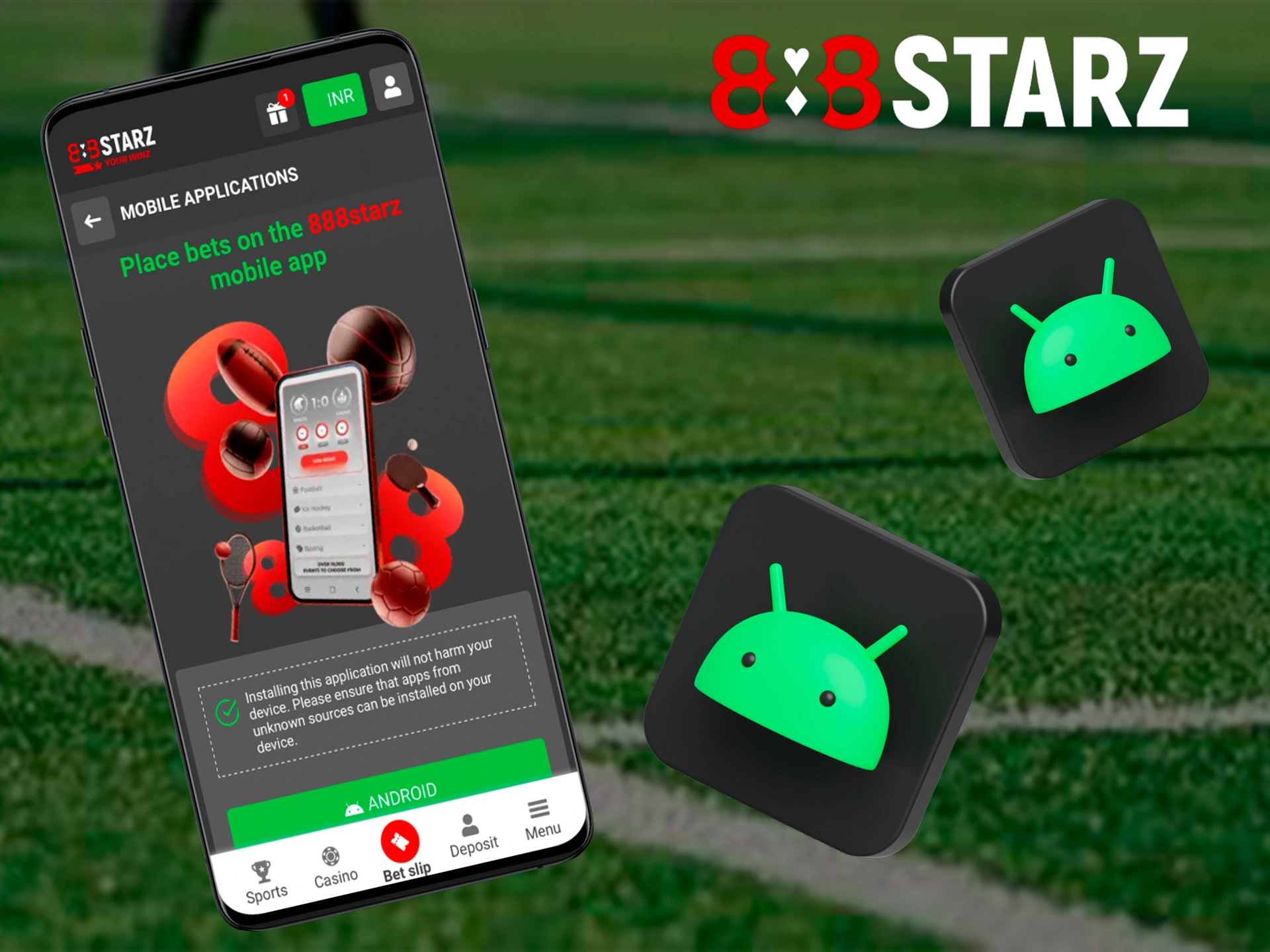 888Starz mobile application is available for most modern Android smartphones for convenient mobile gaming, Download it according to the instructions.