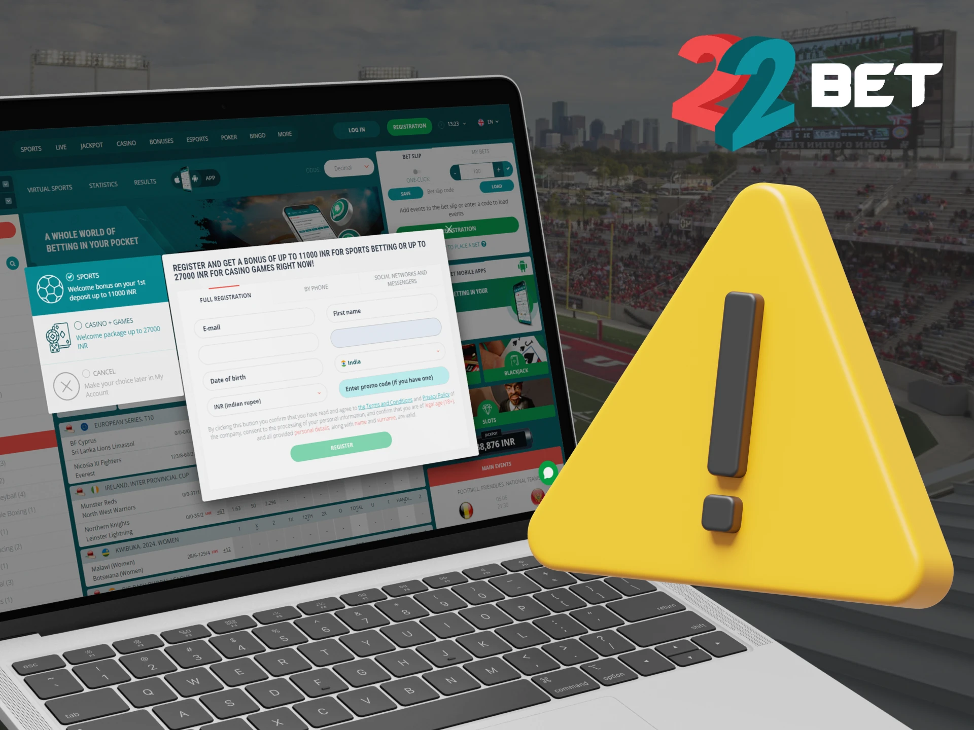 Here are the main problems you may encounter at 22Bet Casino.