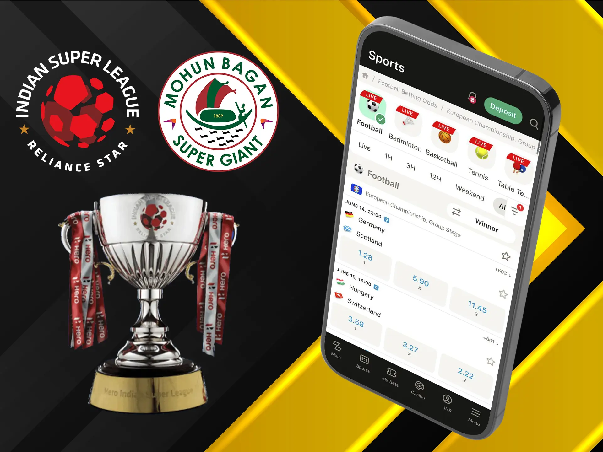 Watch the matches of India's most important football tournament and make predictions on your favourite team.