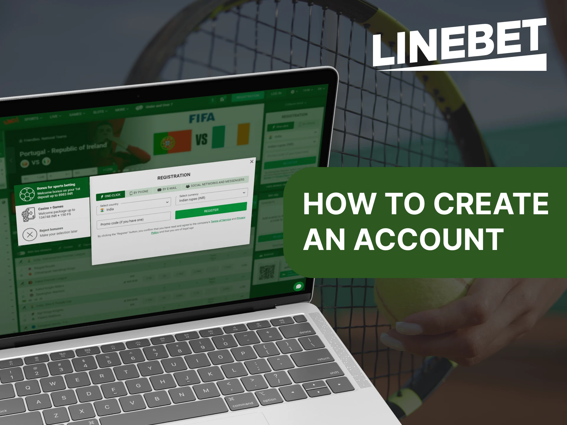 Linebet has a simple registration process.