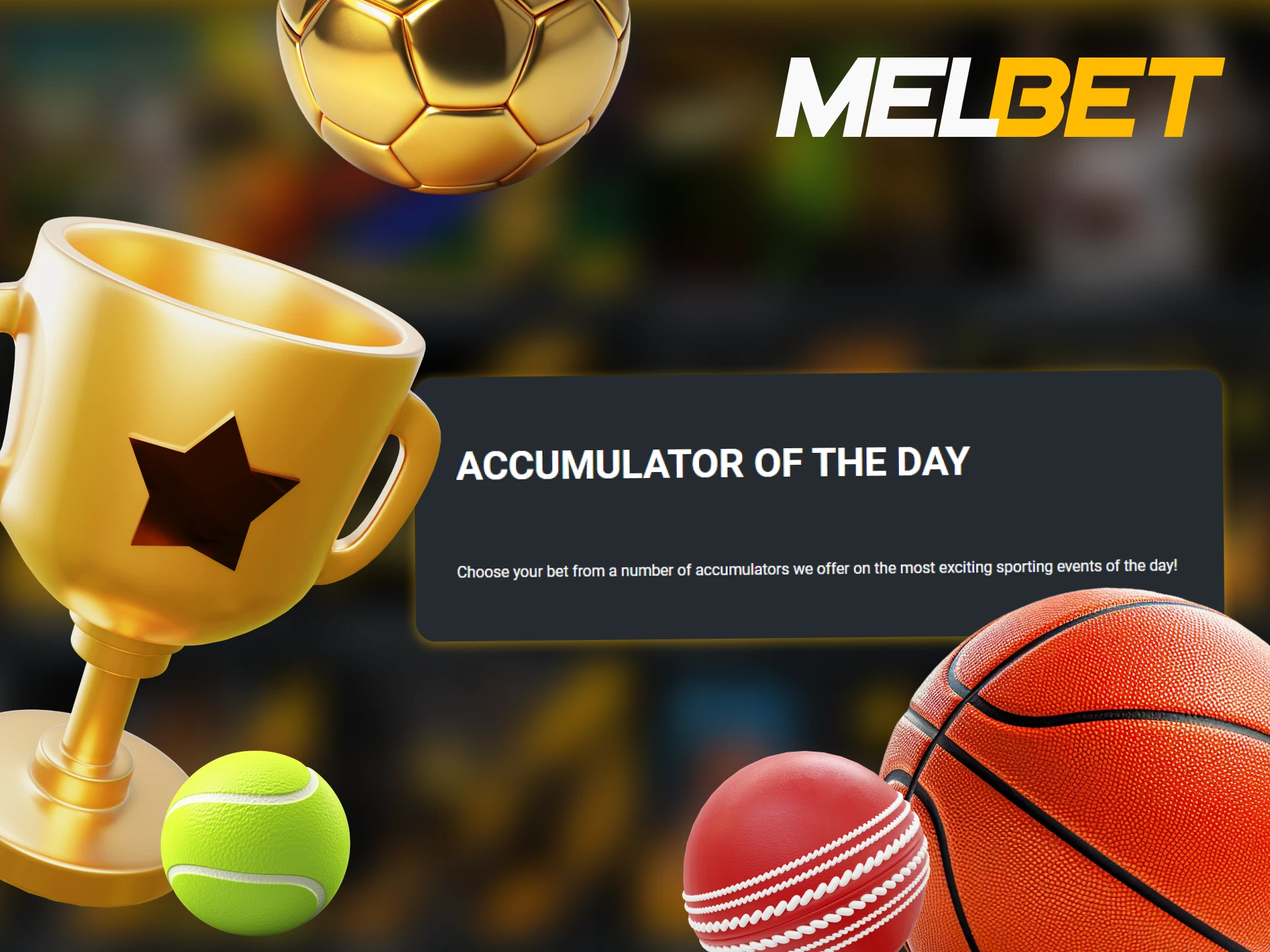 Laptop displaying Melbet accumulator day bonus with information on how to claim