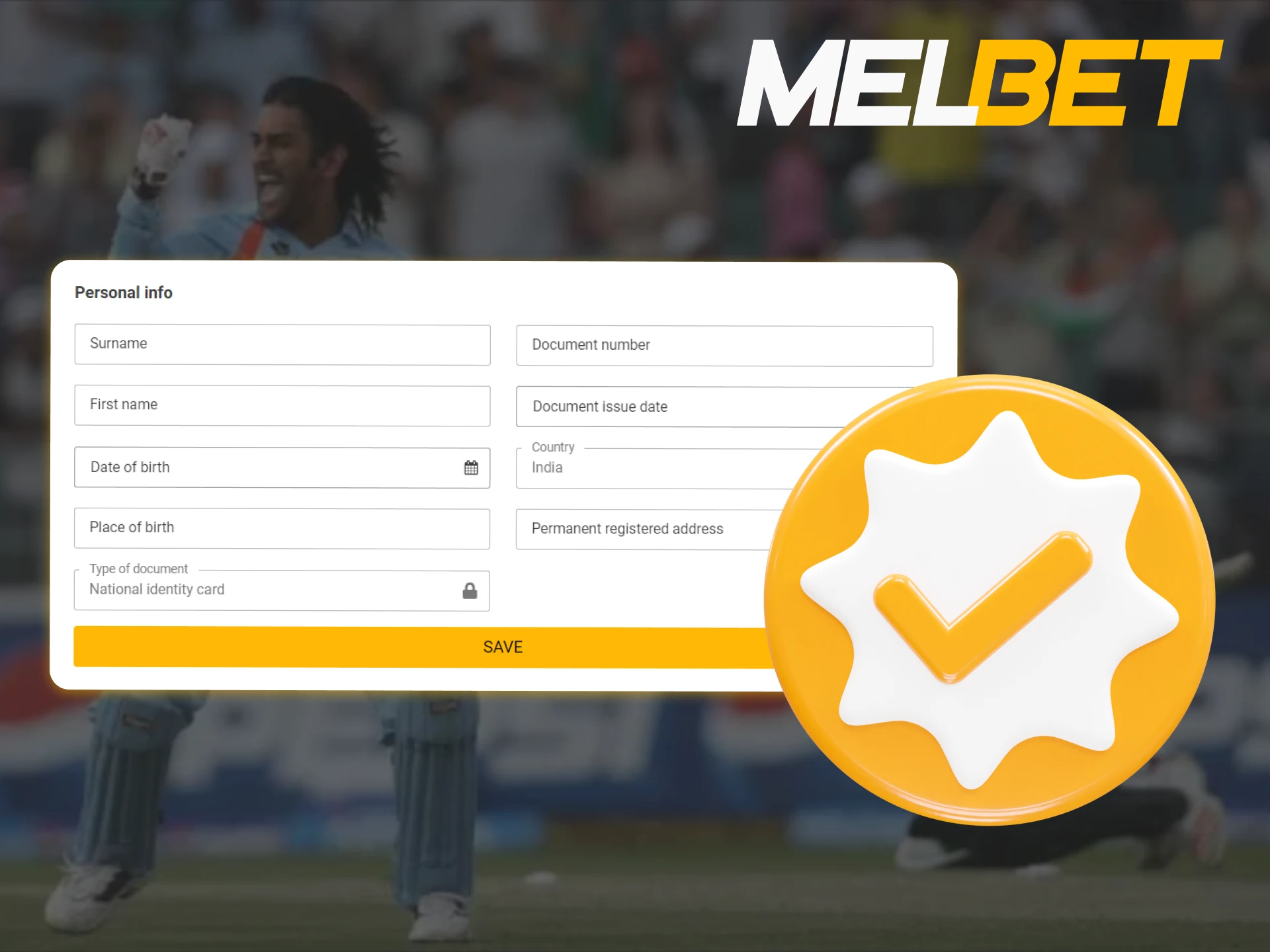 Laptop displaying Melbet account verification process and instructions