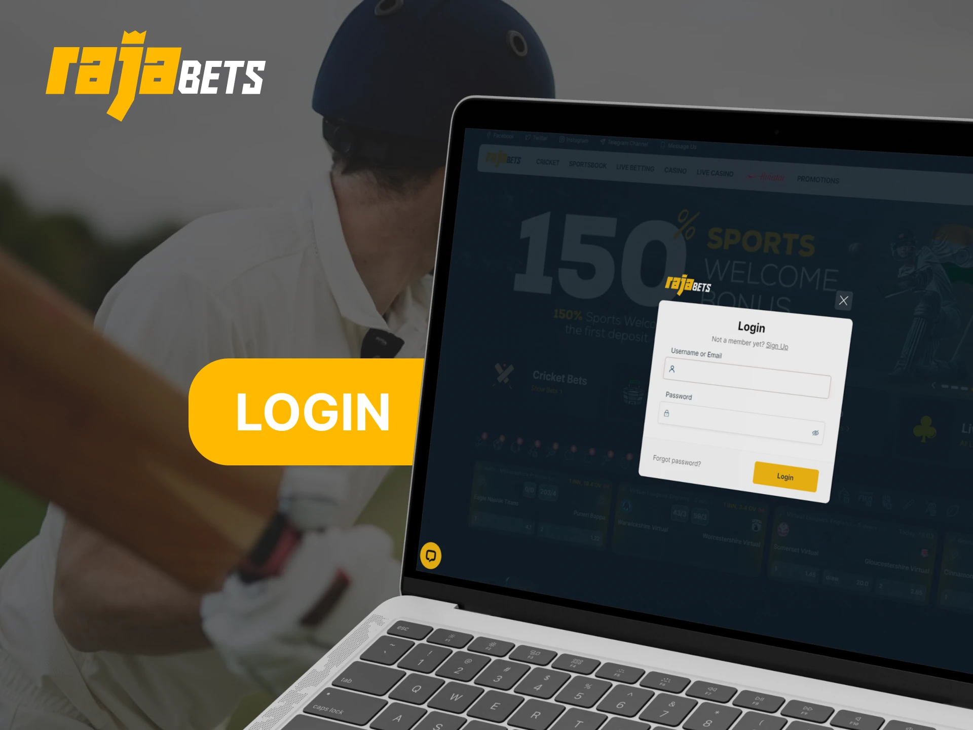 If you already have a Rajabets account, log in.