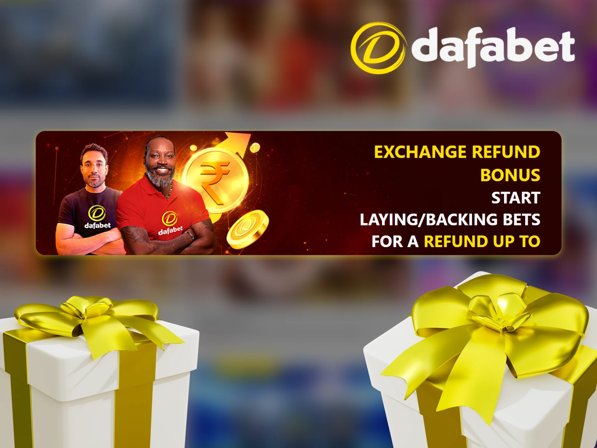 Play with Dafabet Sports Exchange and get cashback.