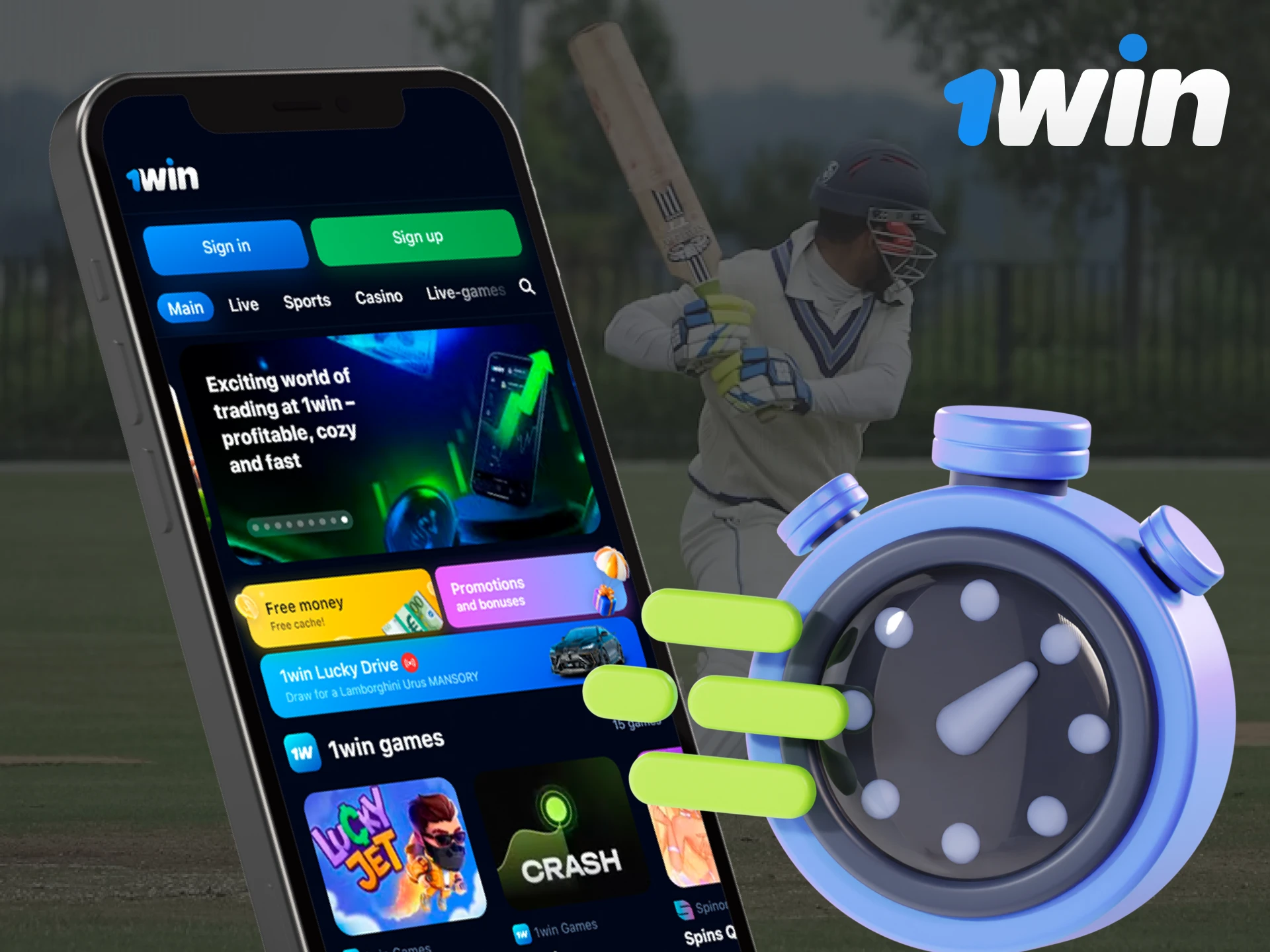 The 1Win mobile app works very quickly.