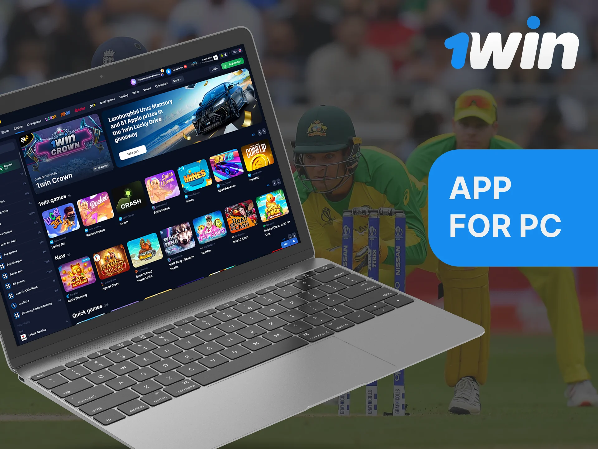 Download the 1WIn app on your computer.