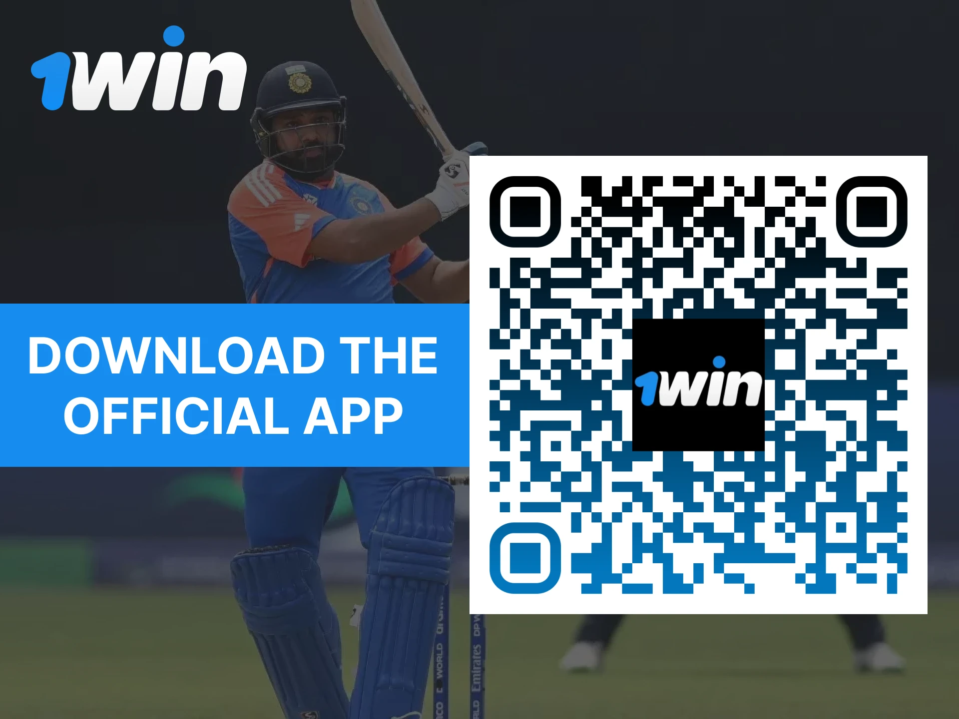 Scan this QR code to download the official 1Win mobile app.