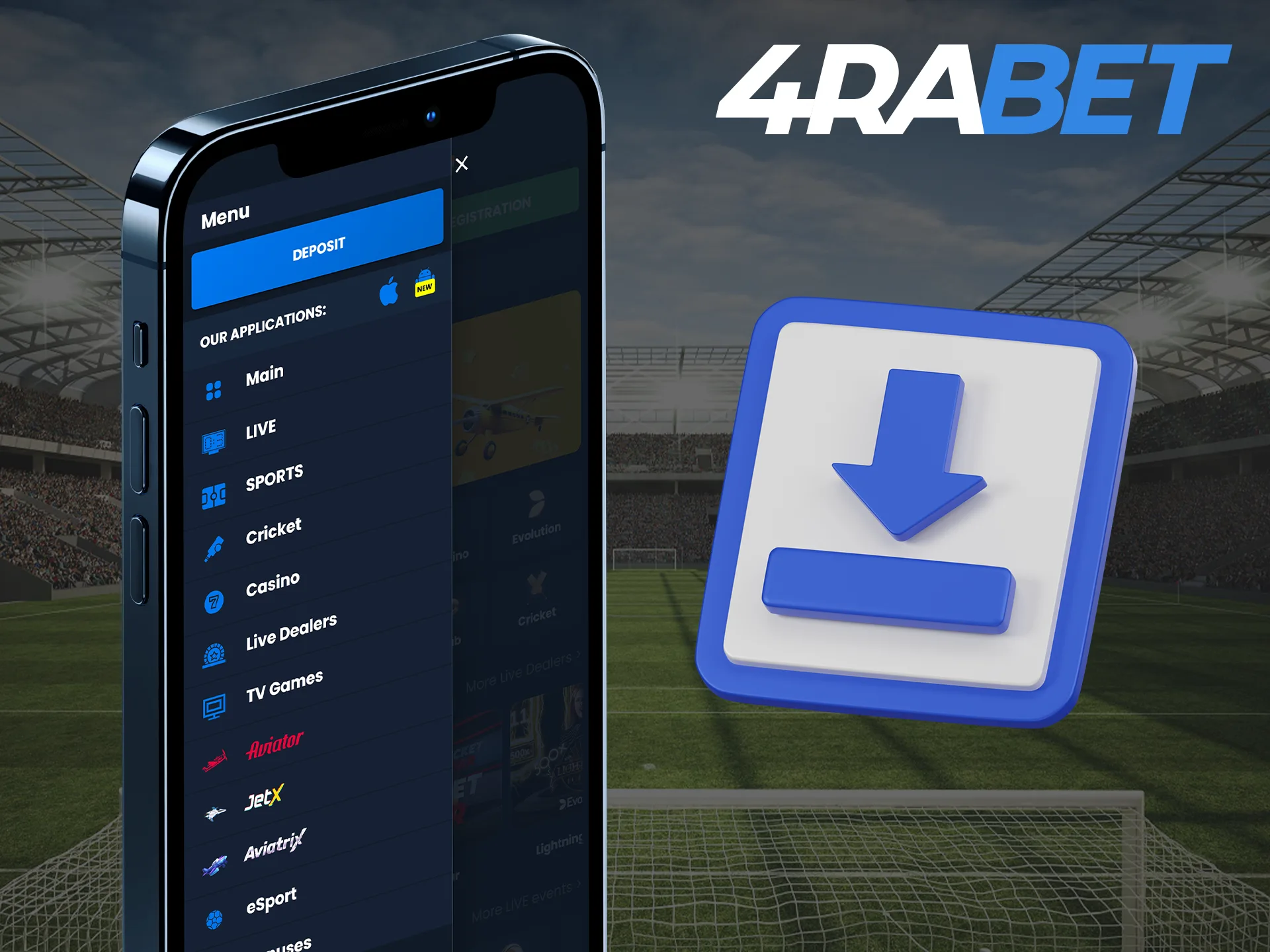 Read the instructions on how to update the 4Rabet app.