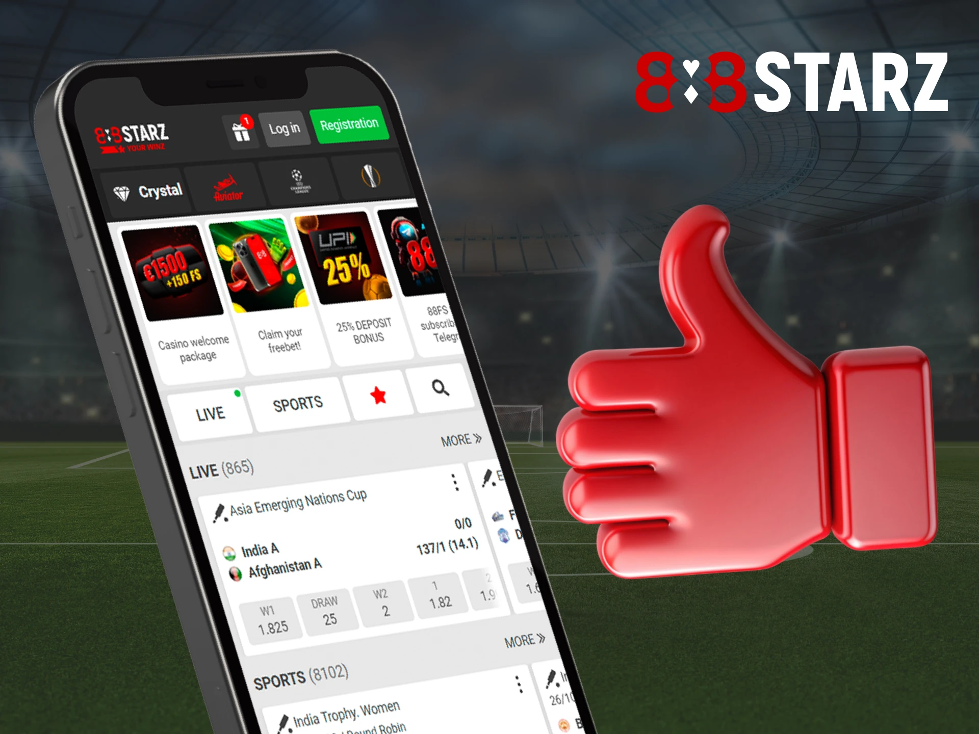 888Starz has a user-friendly casino app with many benefits.