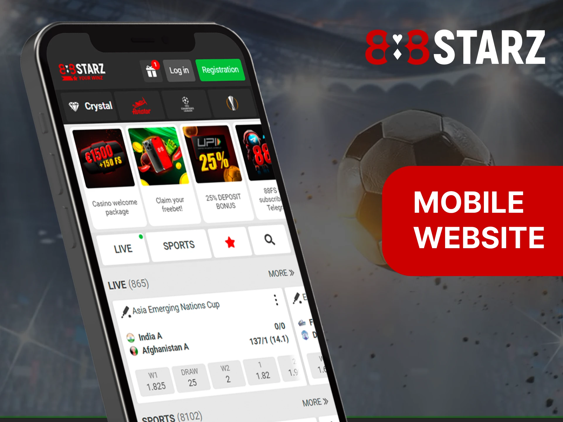 Place sports and casino bets on your phone without the 888Starz app.