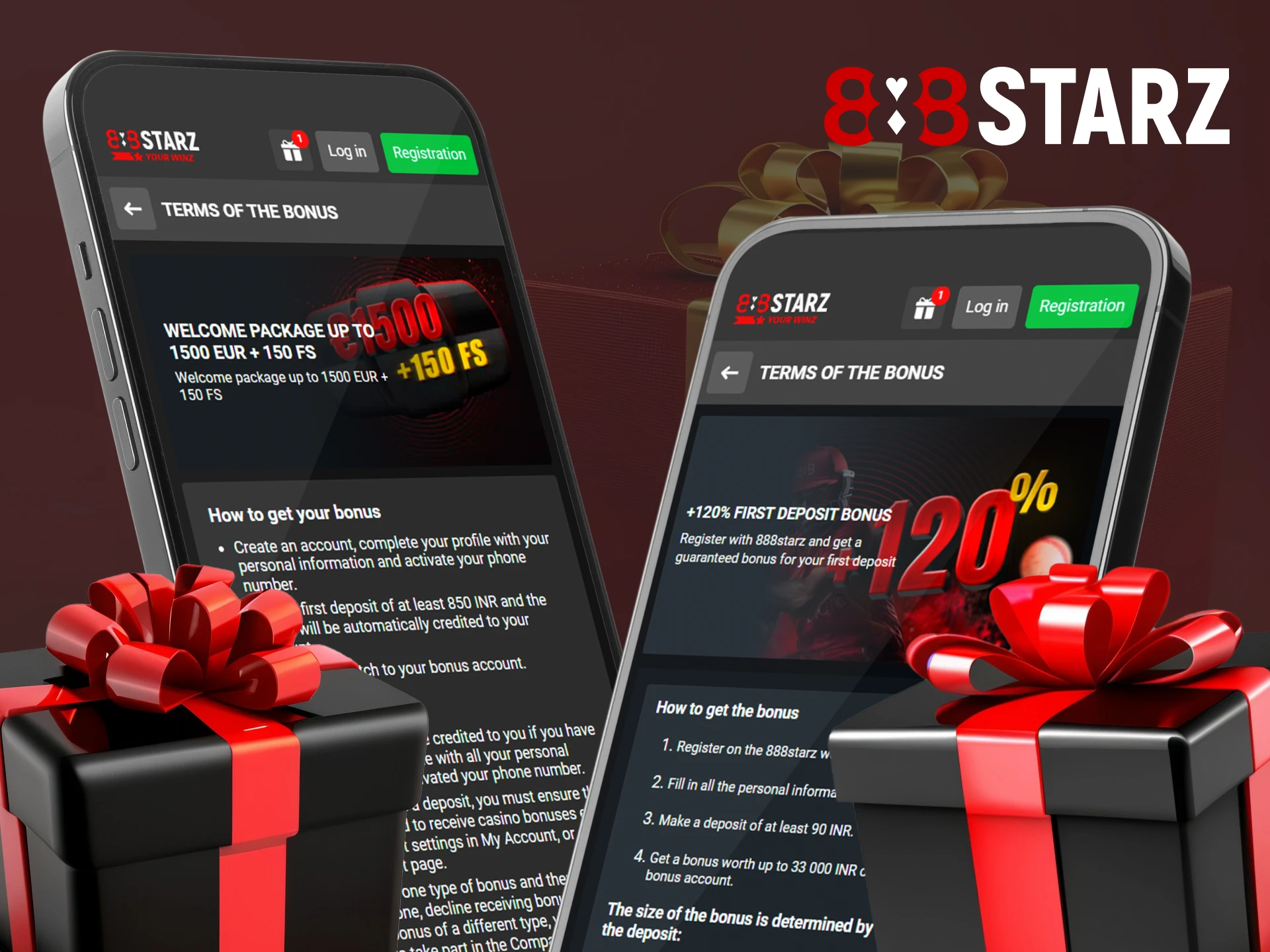 Get your 888Starz welcome bonus right in the mobile app.