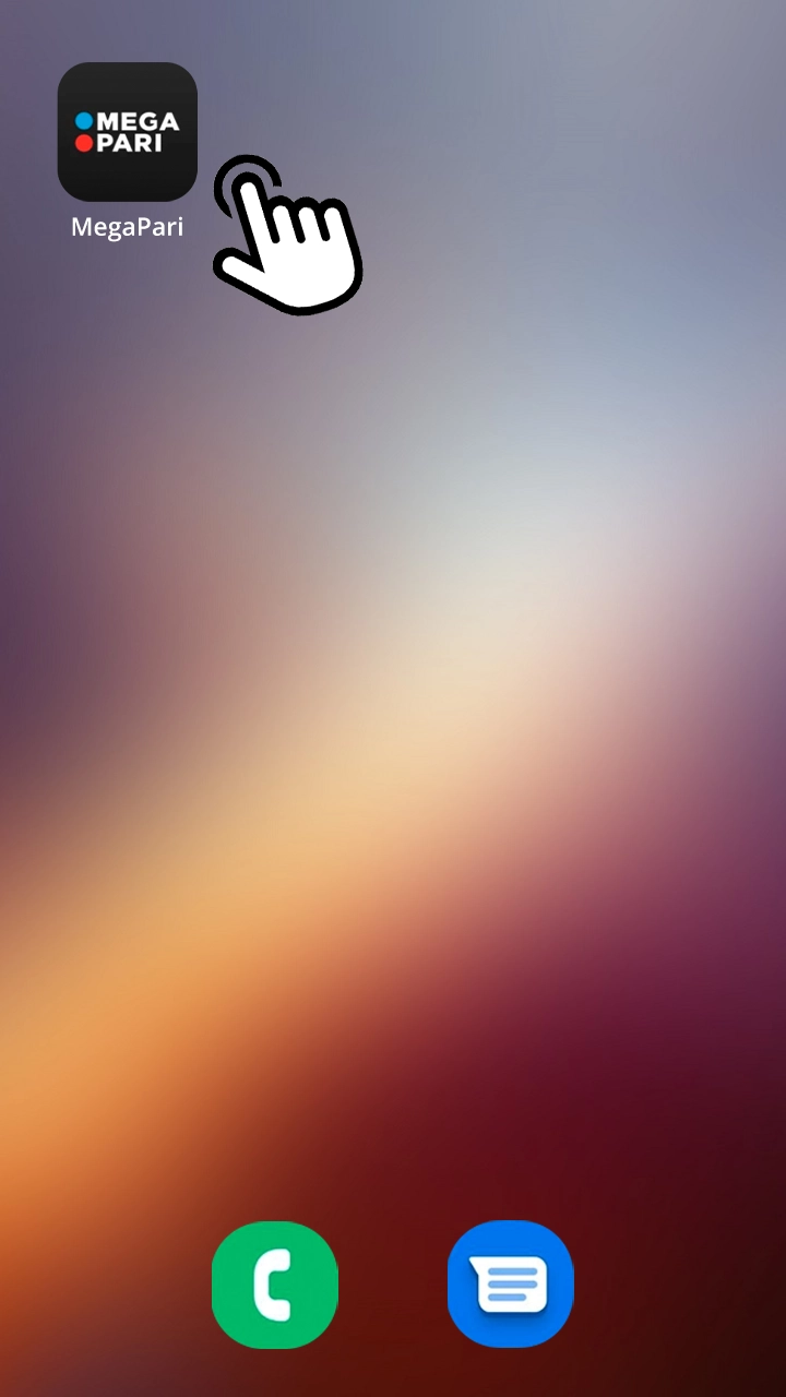 Once installed, open the Megapari app and enjoy the game.