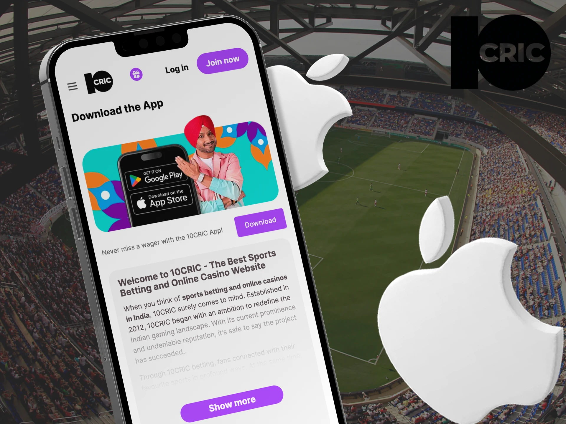 Start betting in the handy 10Cric iOS app.