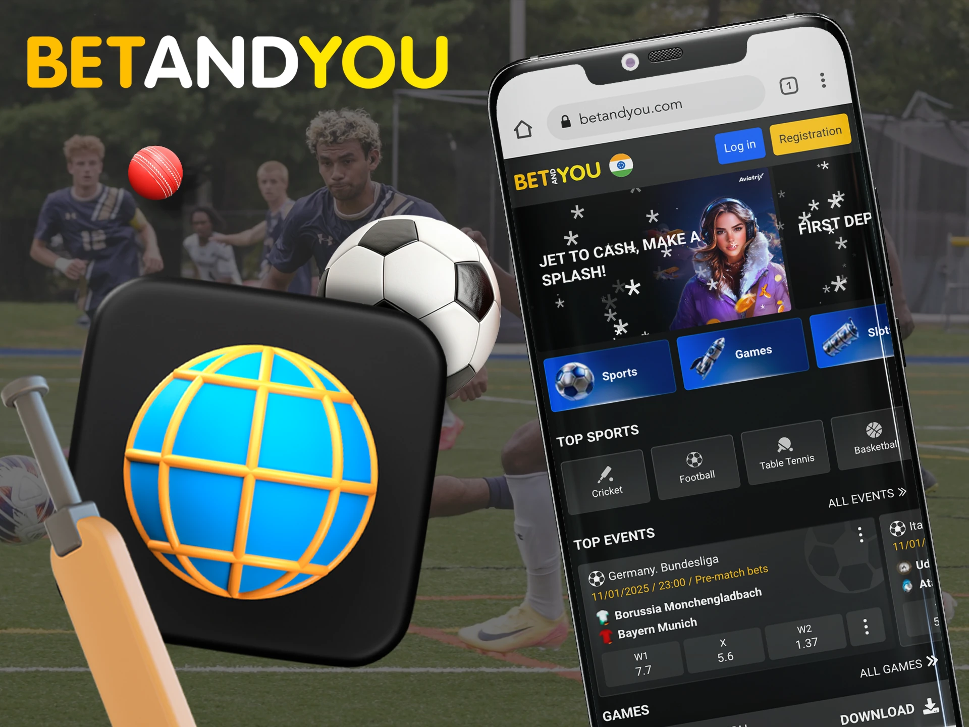 Try the mobile version of the Betandyou website on your smartphone.