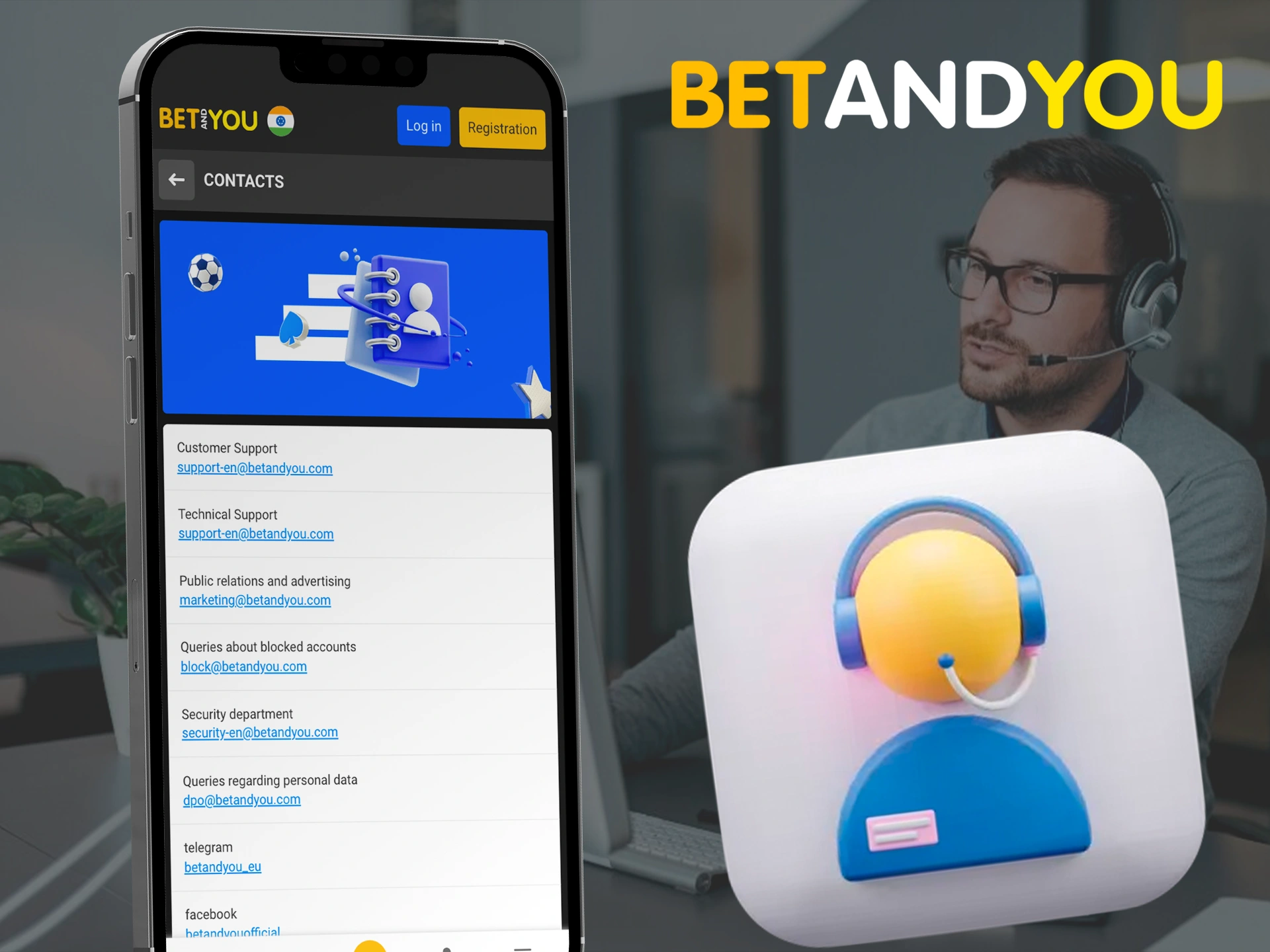 Contact the Betandyou team by going to the Support page in the app.