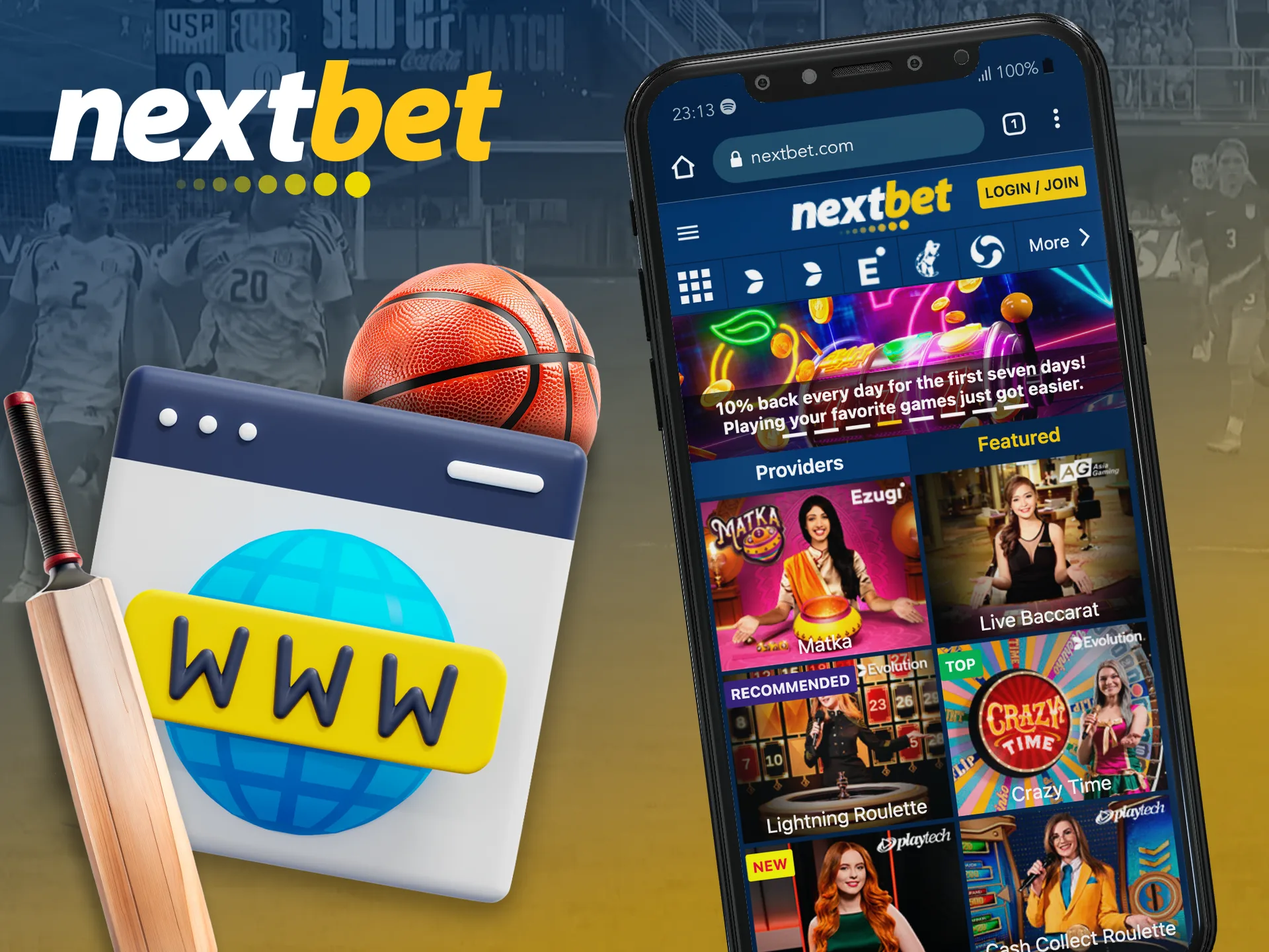 Start betting from your smartphone now in the mobile version of Nextbet.