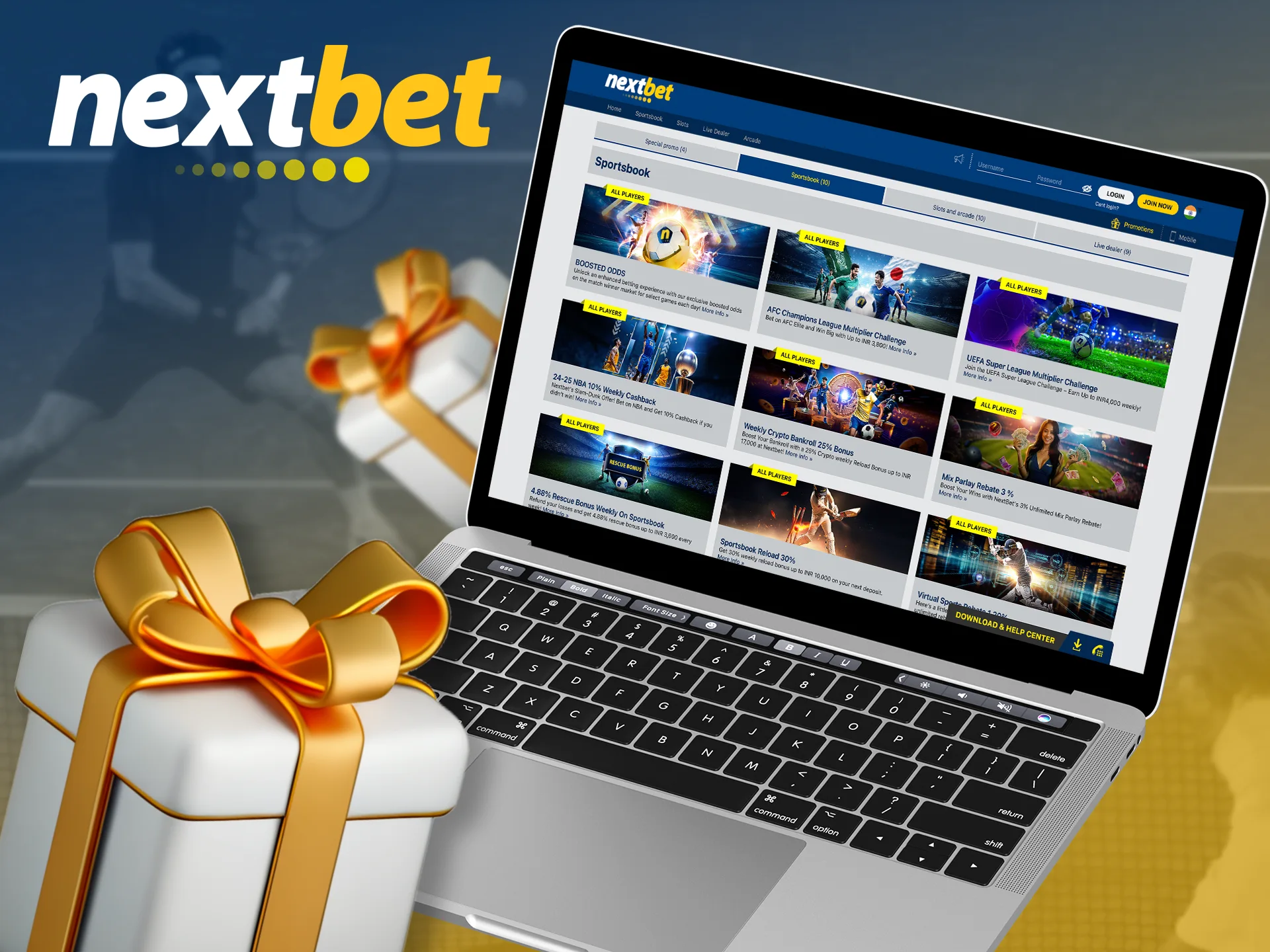 Nextbet offers a wide range of bonuses for your bets.