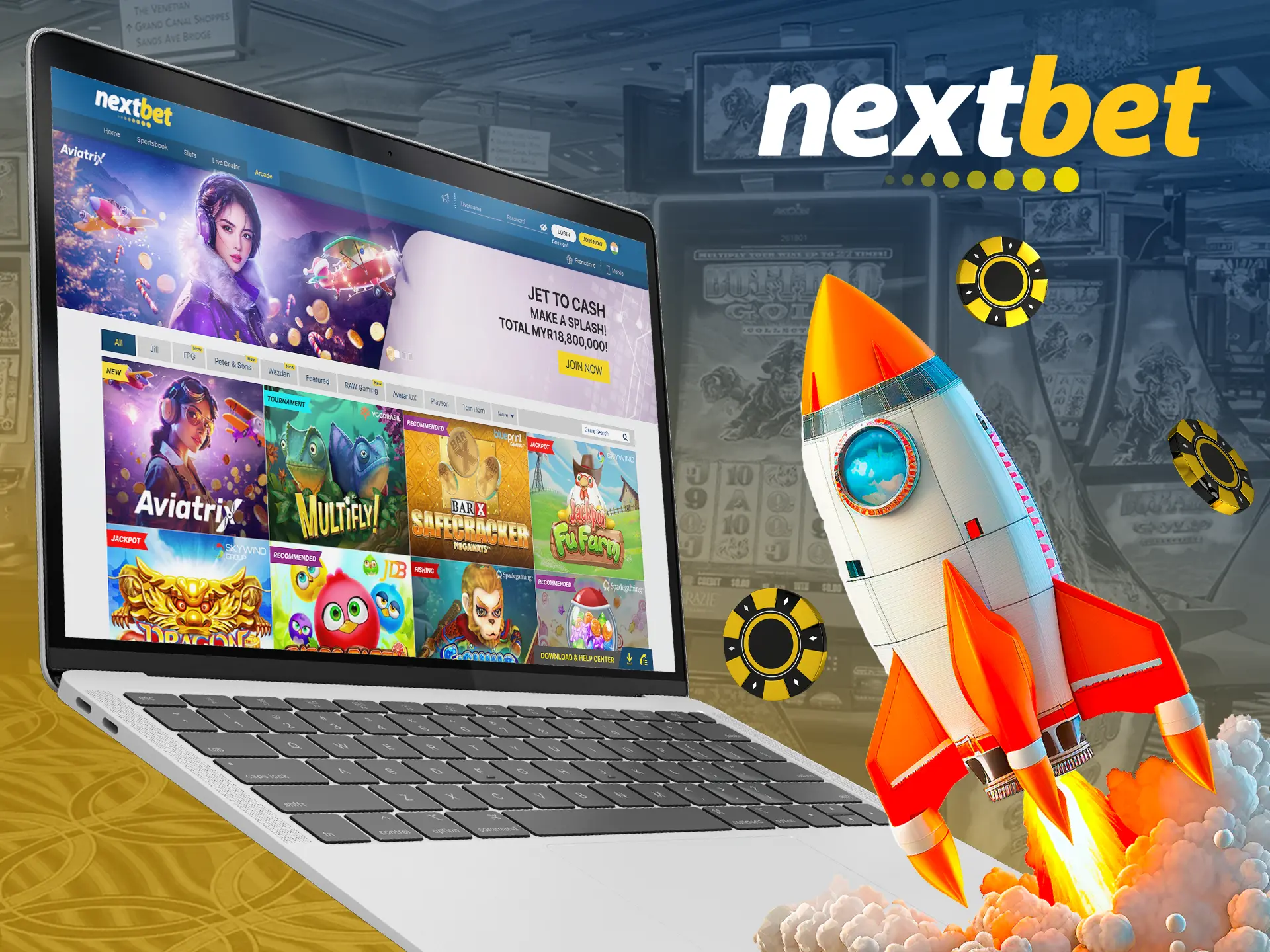 Be sure to grab the best multiplier in Nextbet crash games.