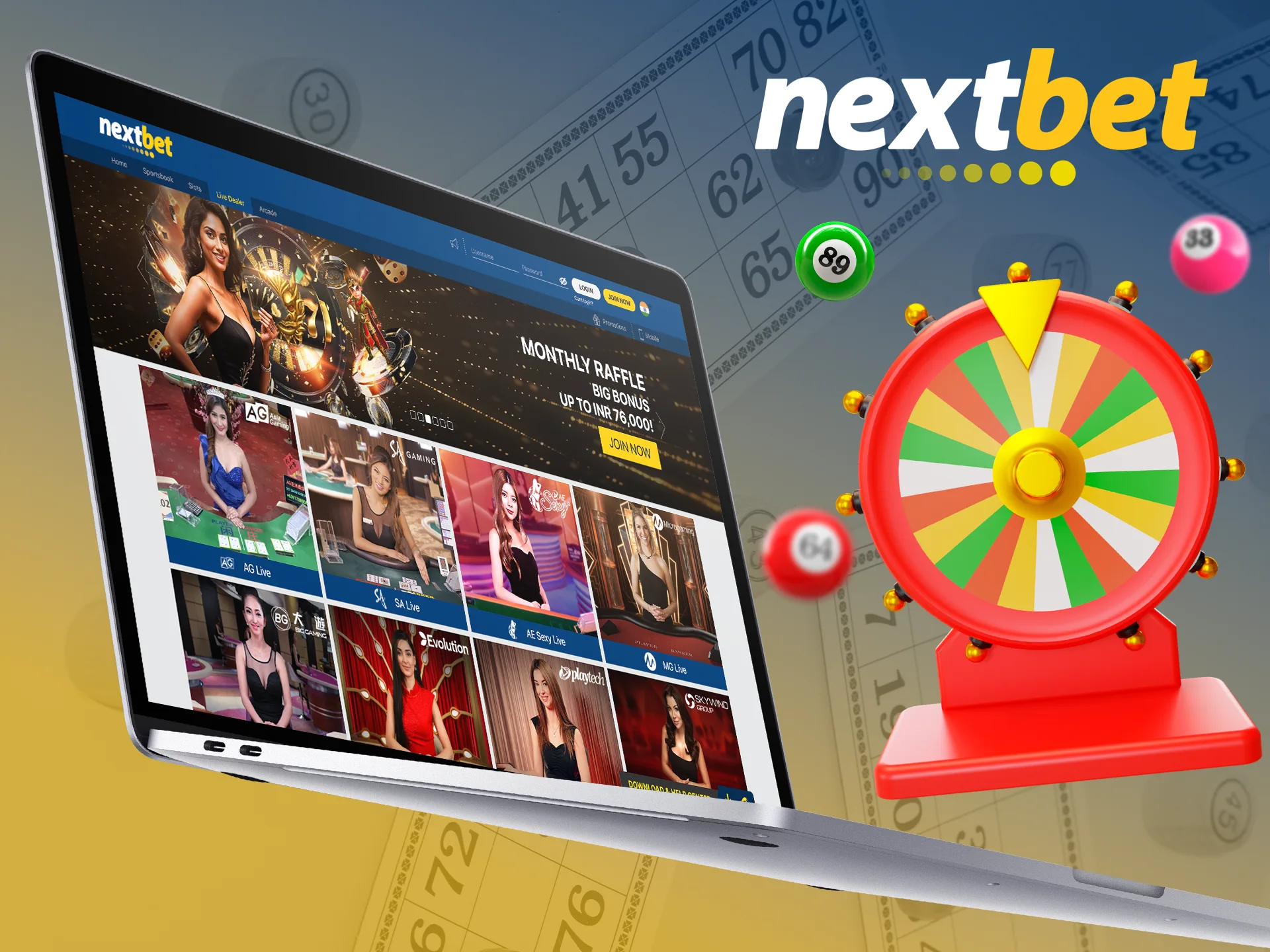 Find your winning ticket among Nextbet lotteries.