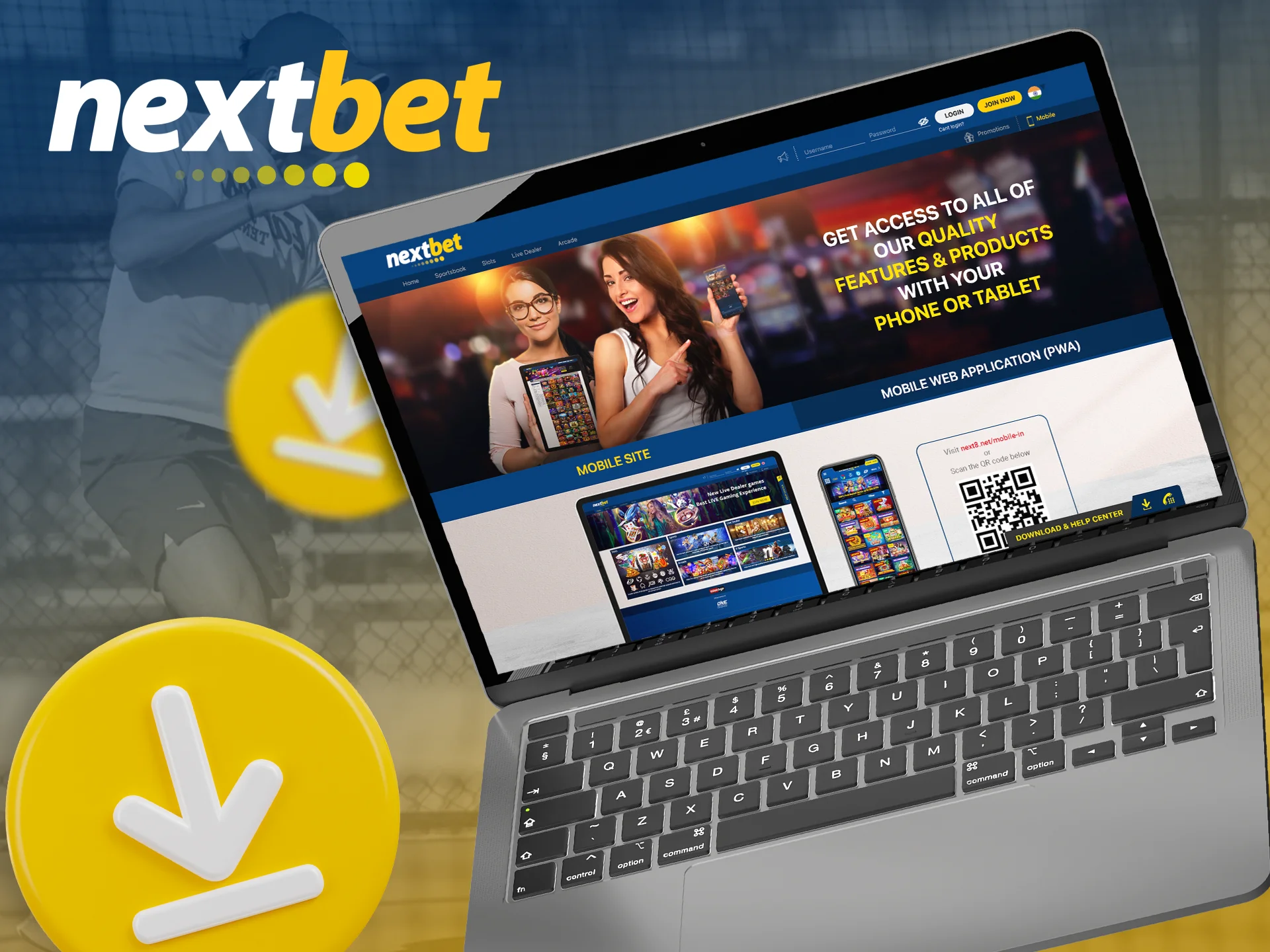Install Nextbet app on your pc for convenient betting.
