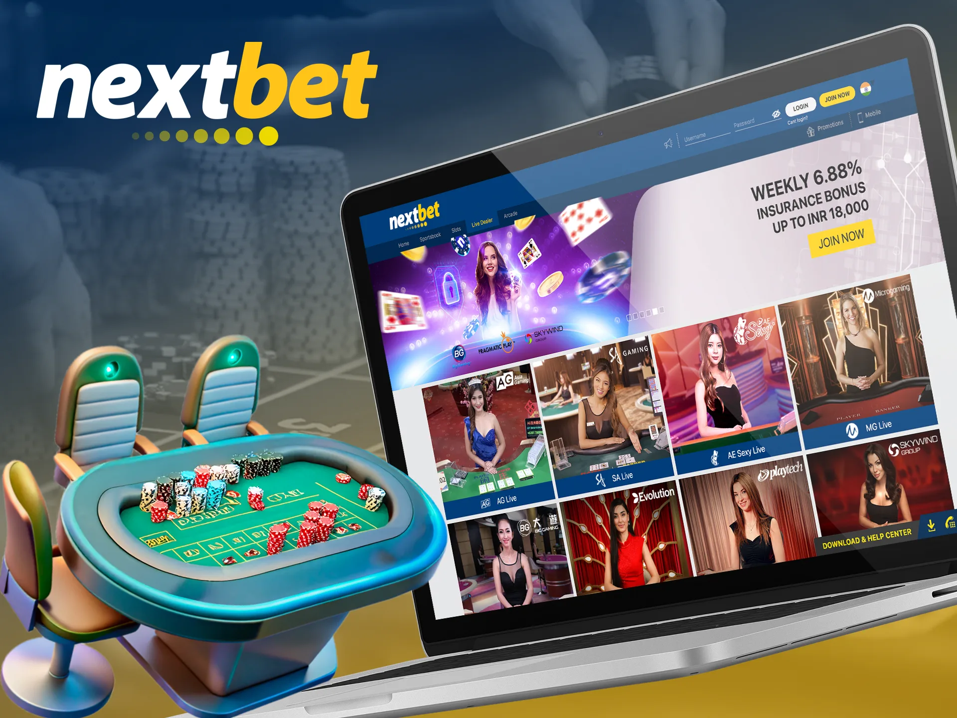 Nextbet offers a large selection of table games of different types.