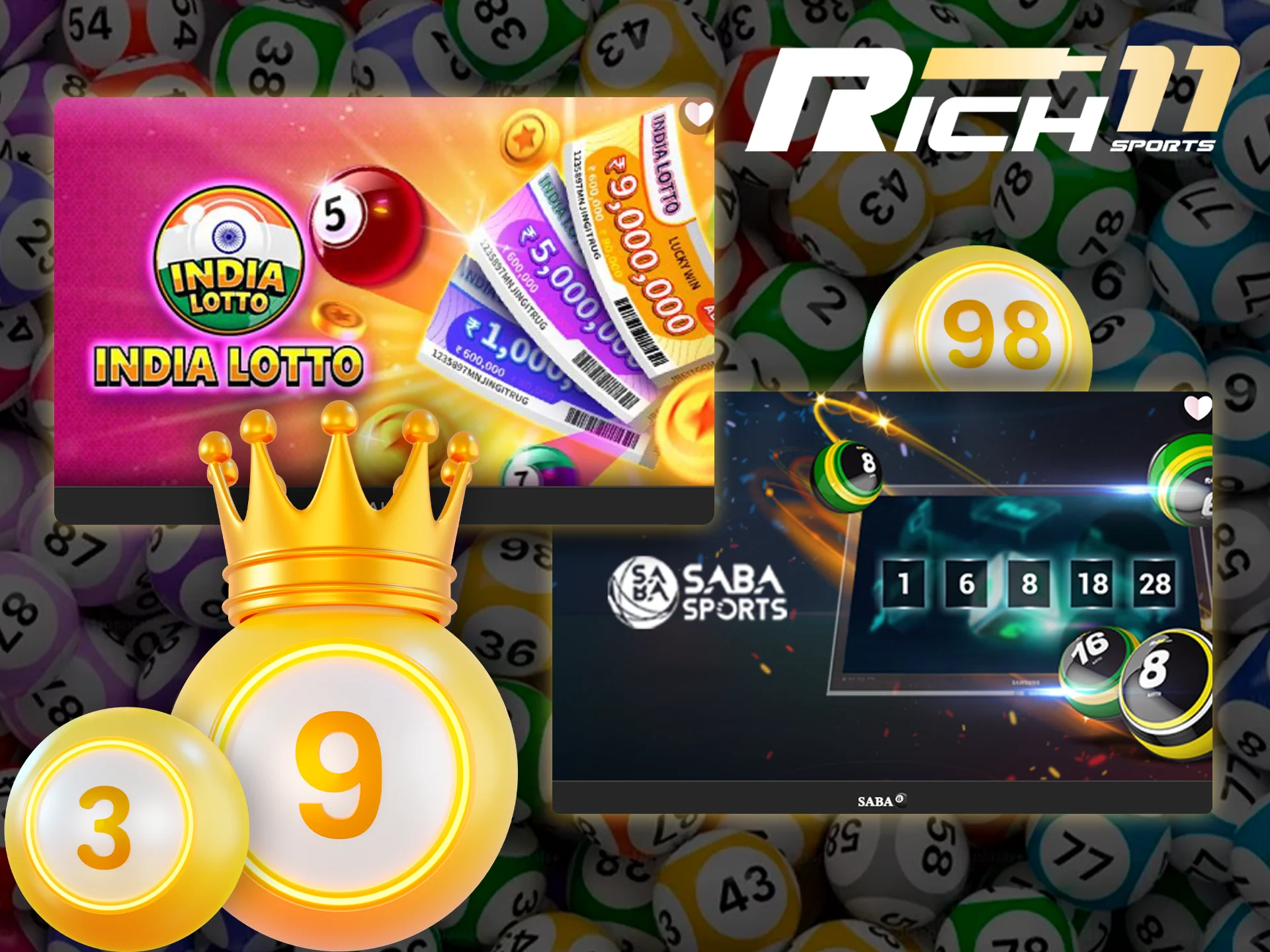 Draw your lucky ticket in the lottery section at Rich11.