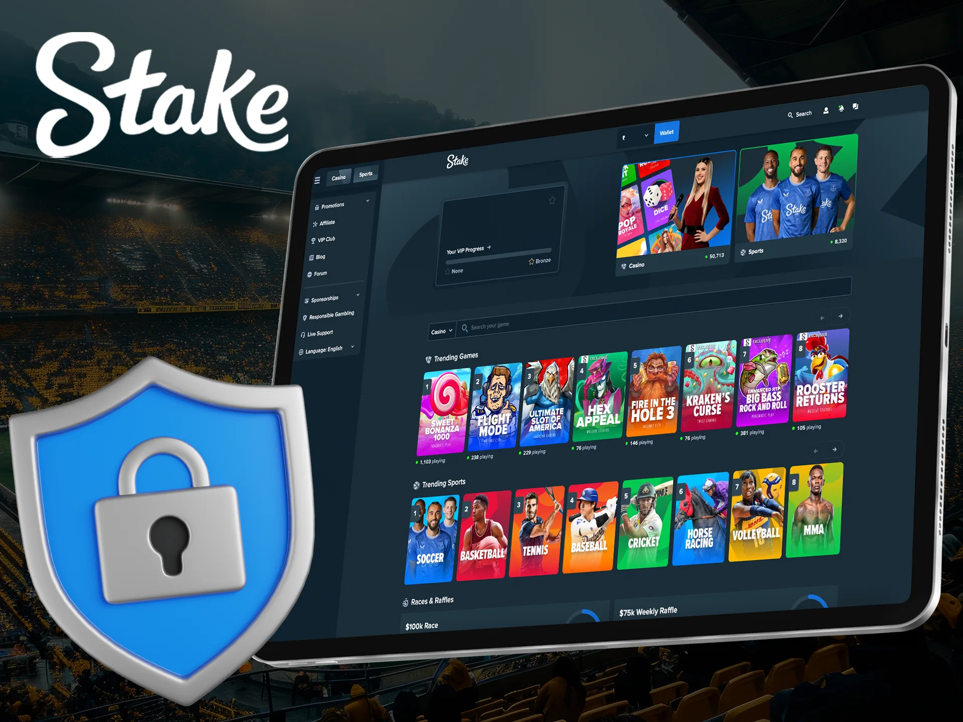 Ensuring the safety of users' private data is a key priority for Stake.