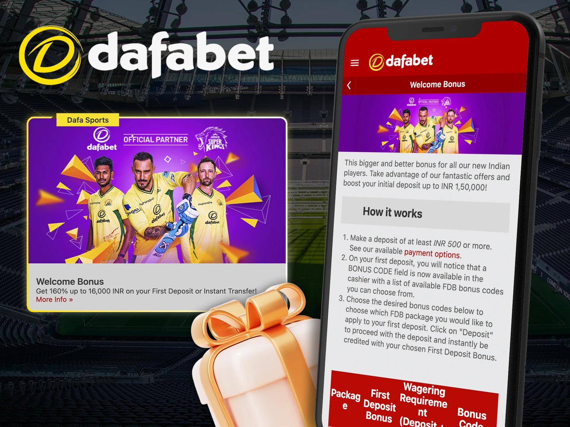 Dafabet offers its players an extensive range of bonus options.