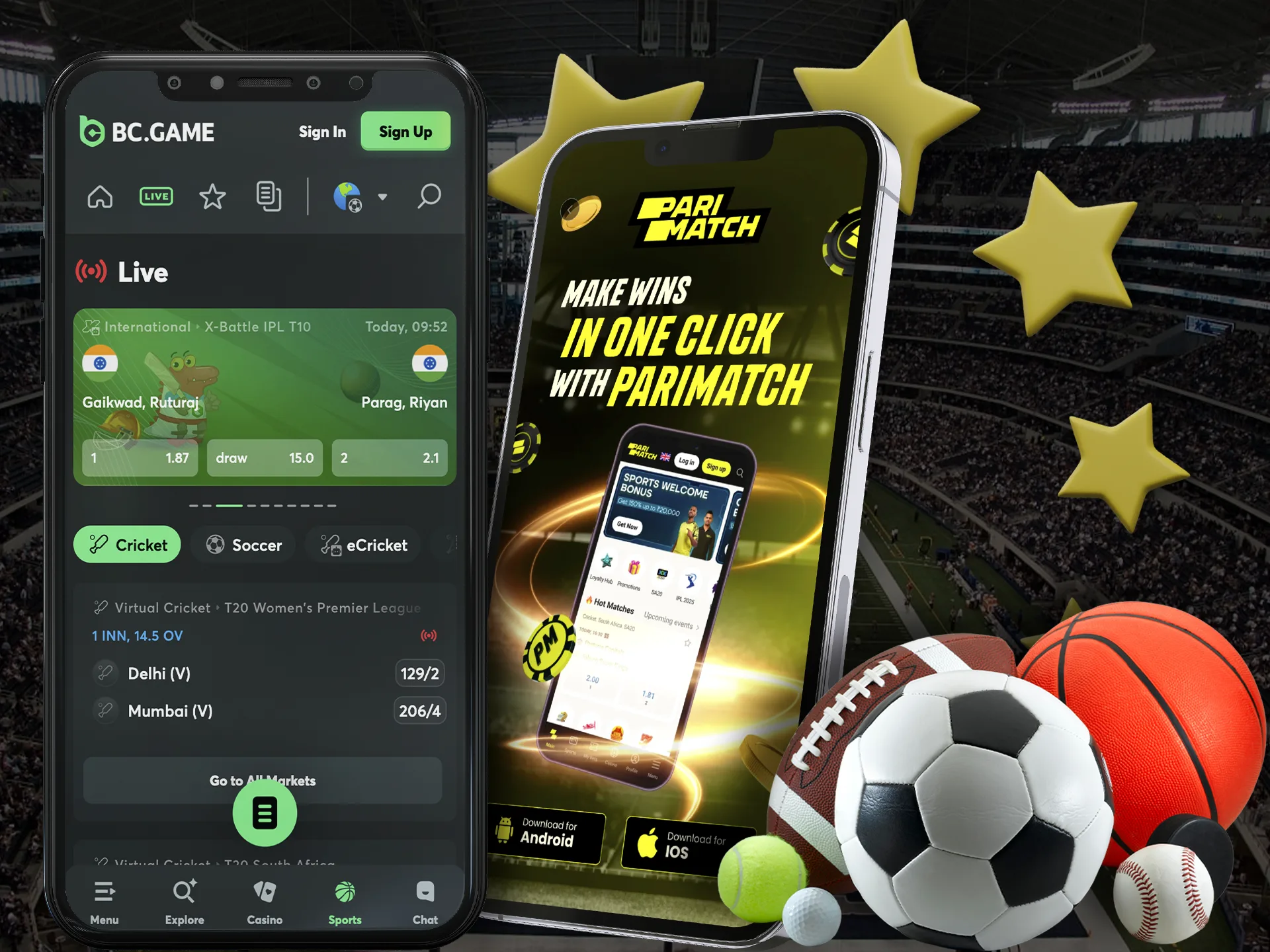 Discover all the benefits of in-app sports betting.