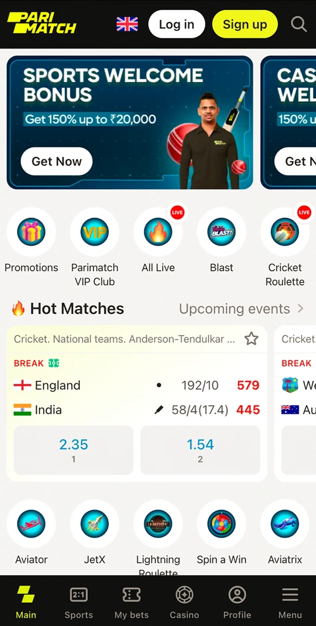 Select and navigate to your chosen bookmaker's website on your smartphone.
