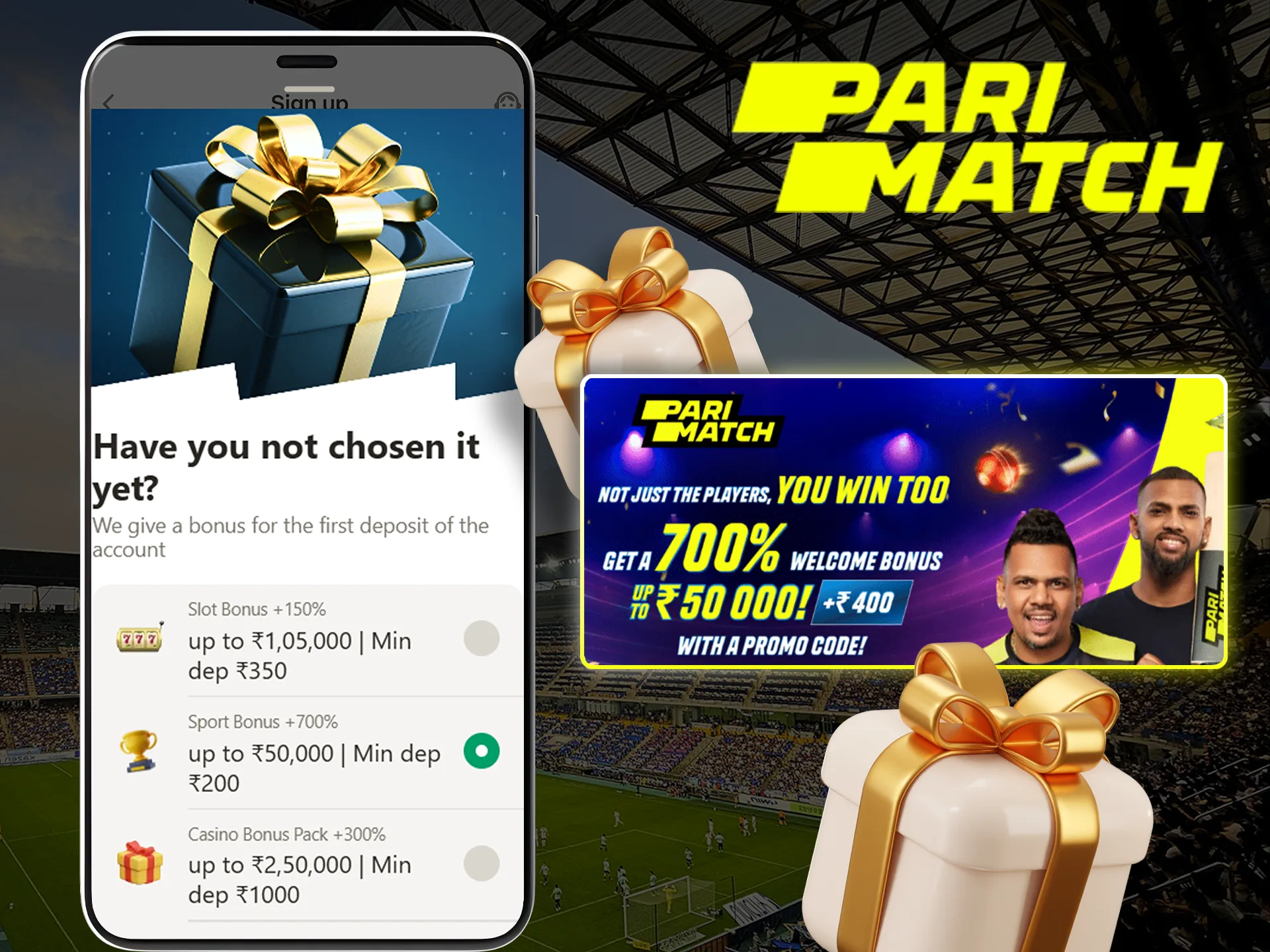 Start betting with a bonus from Parimatch.