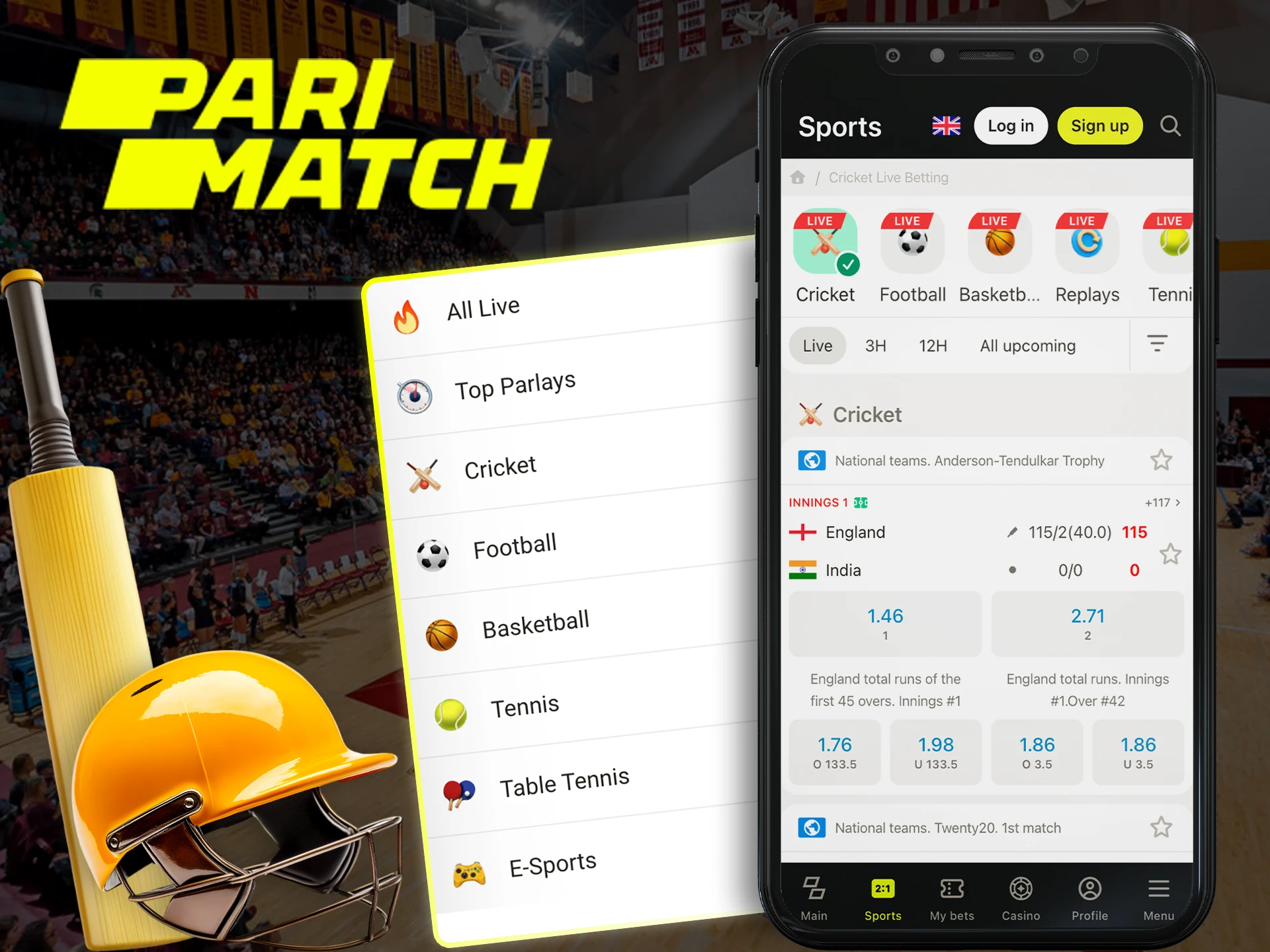 Win at Parimatch anywhere in the app.