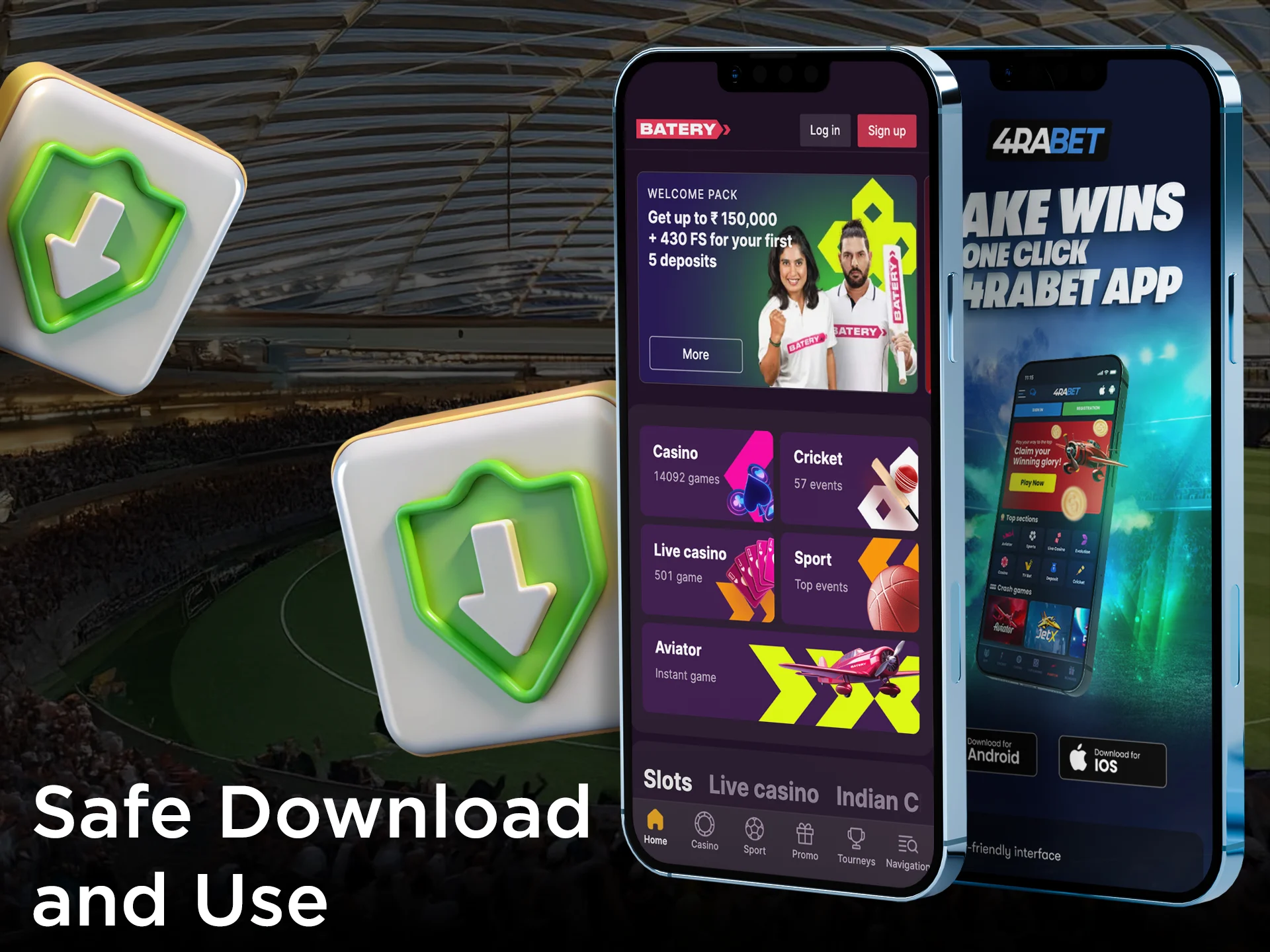 The app presented is safe for betting and downloading.
